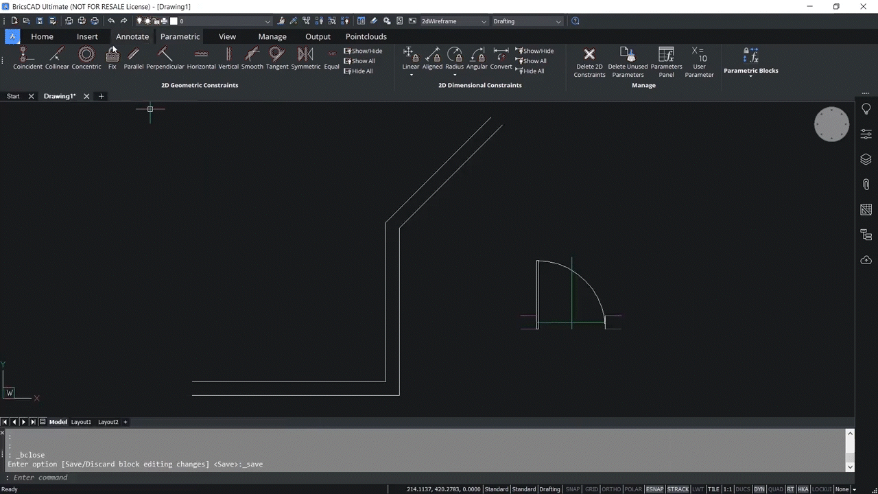 How to use Parametric Blocks in BricsCAD 4,57-5,46