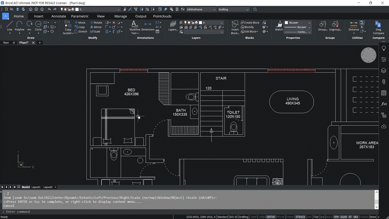 How to use CopyGuided and Moveguided commands in BricsCAD 0.10-0.18