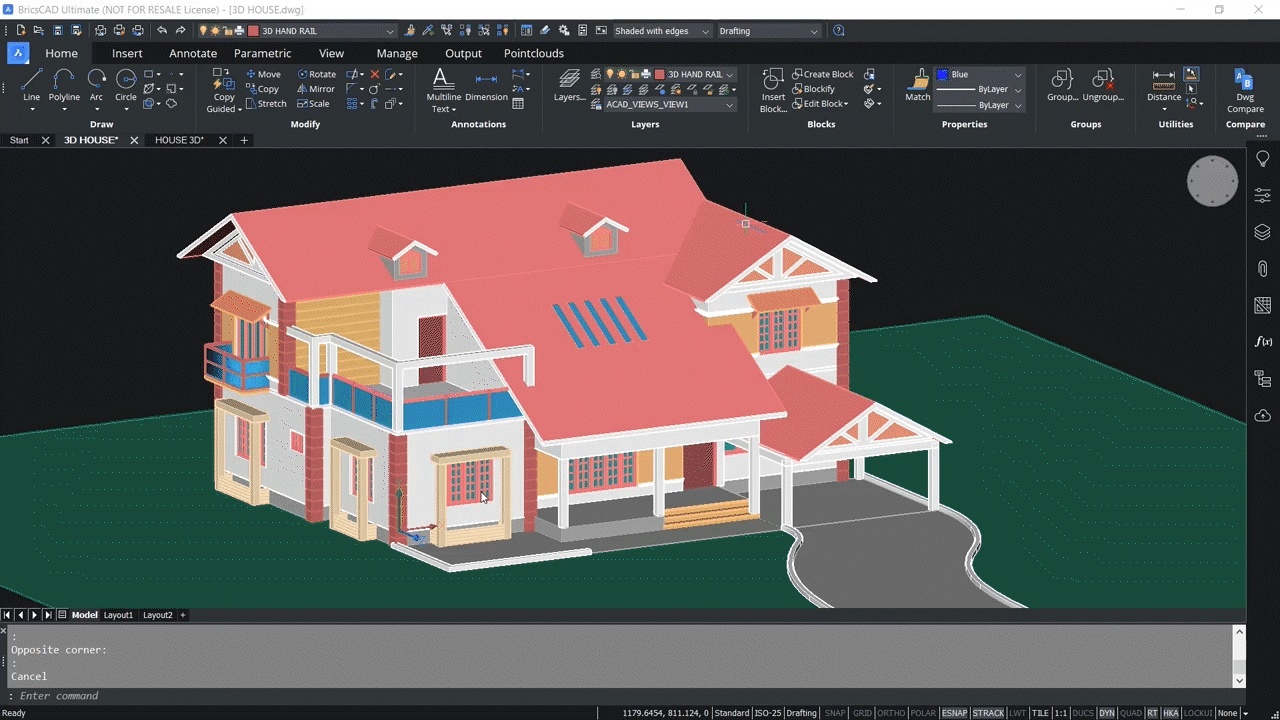 EXTRACTBLOCKS Command in BricsCAD 0,32-0,46