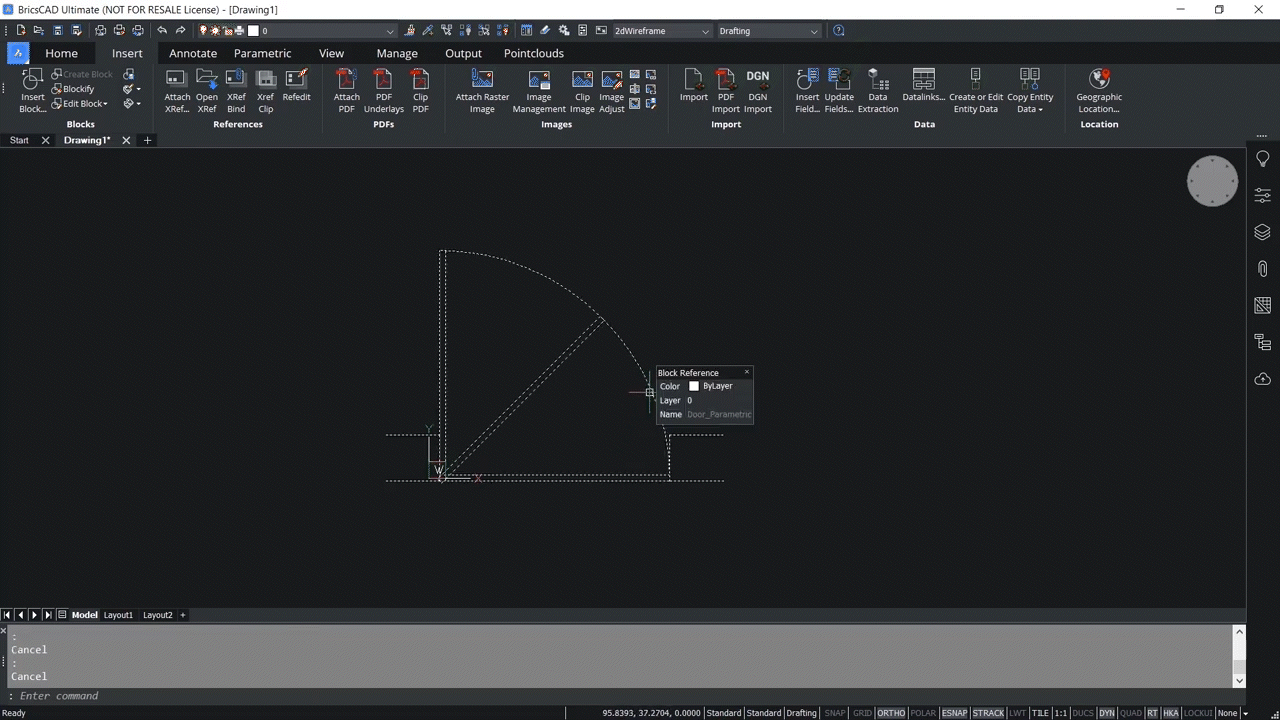 How to use Parametric Blocks in BricsCAD 0,56-1,20