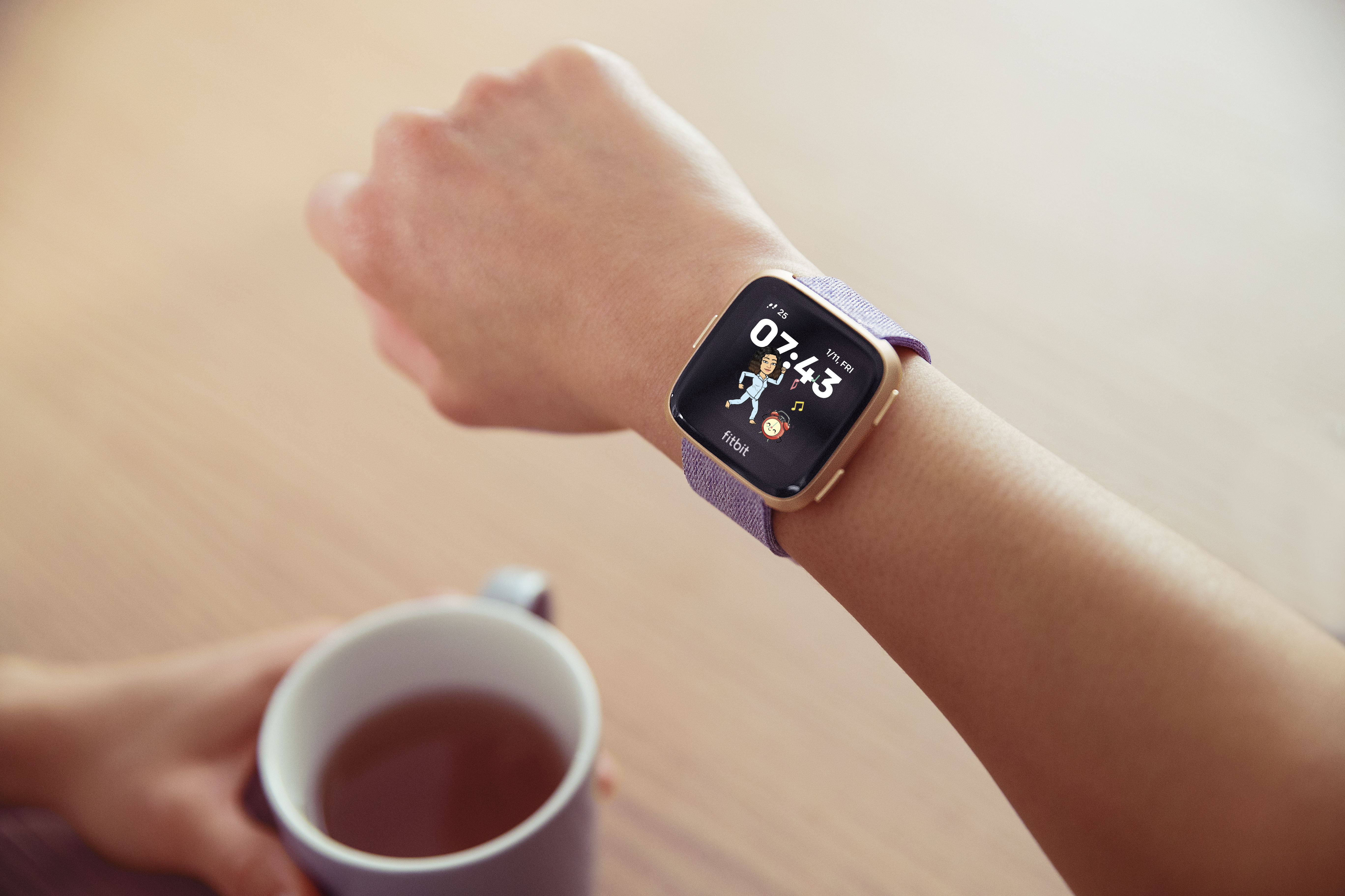 Versa LavenderWoven Tea CheckWatch BlankScreen 6669 RGB-alarm-clockface