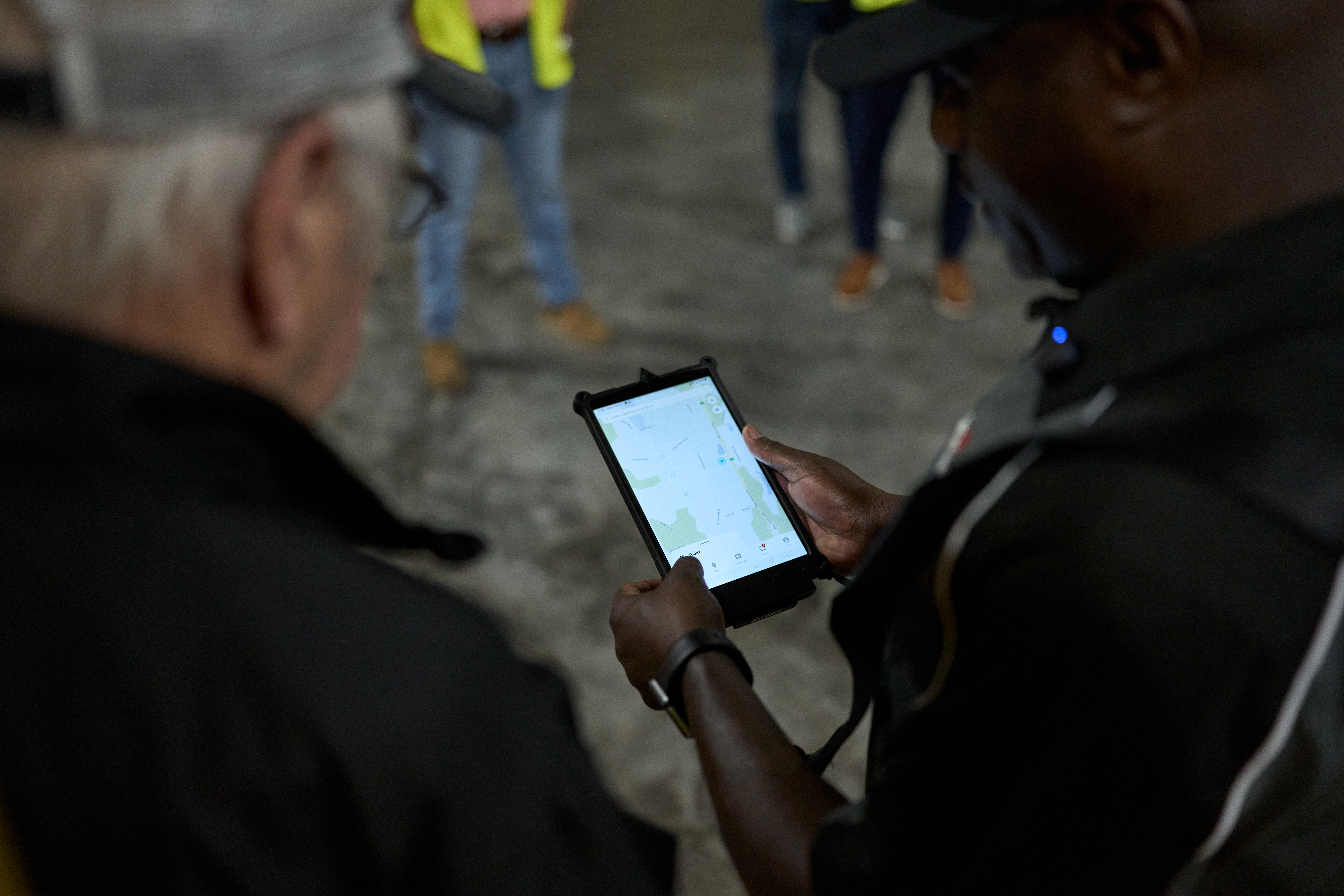 Men using tablet