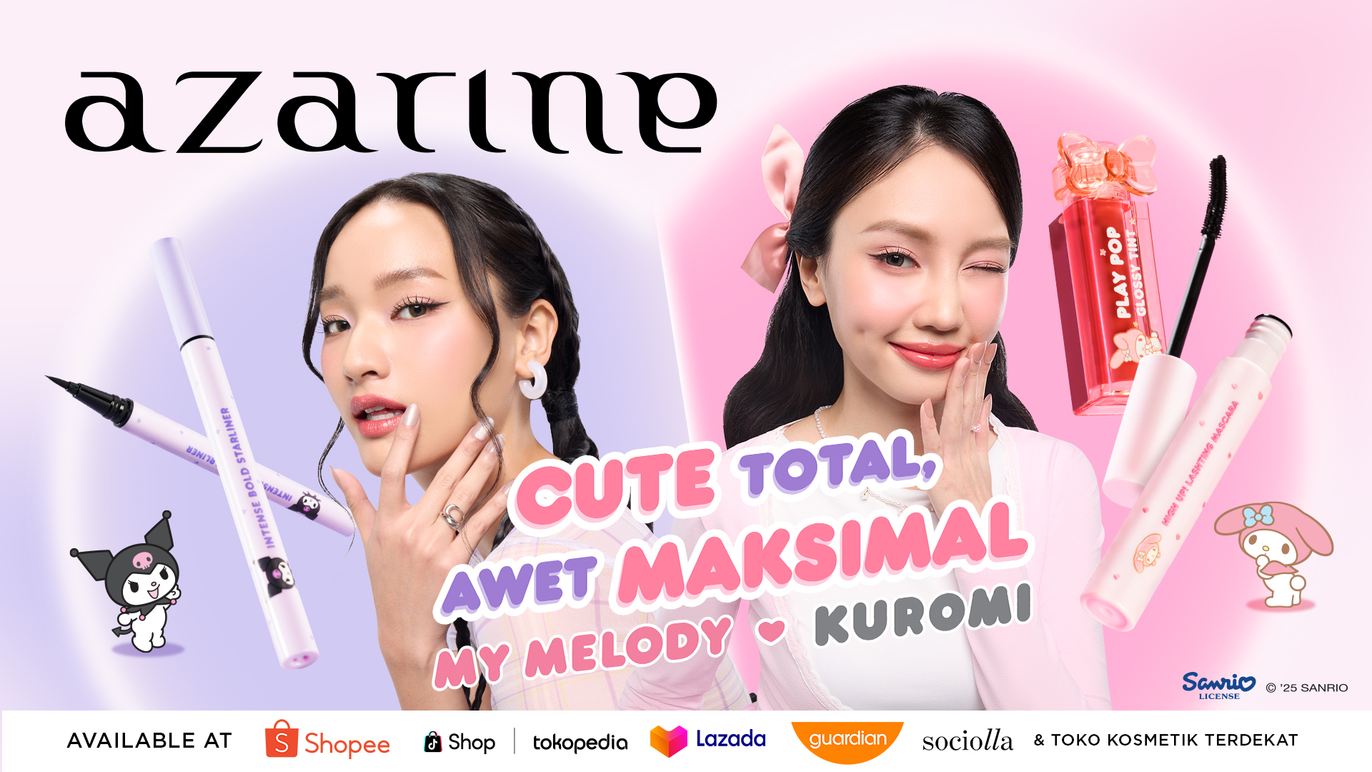 Cute Meets Beauty: Azarine with Sanrio Series Hadirkan Koleksi Makeup Gemas yang Wajib Kamu Punya!