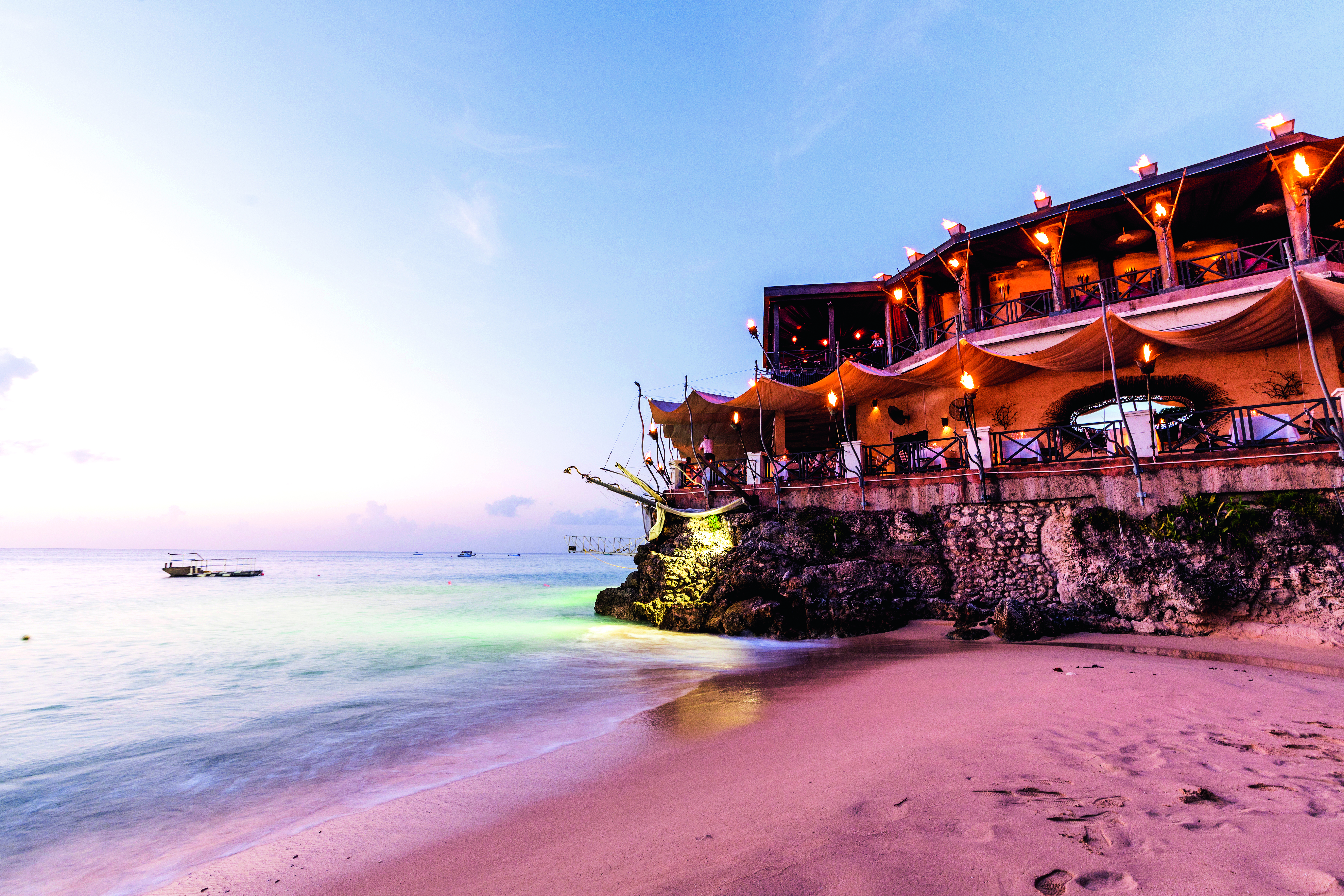 Restauranten The Cliff på Barbados har en fantastisk beliggenhet