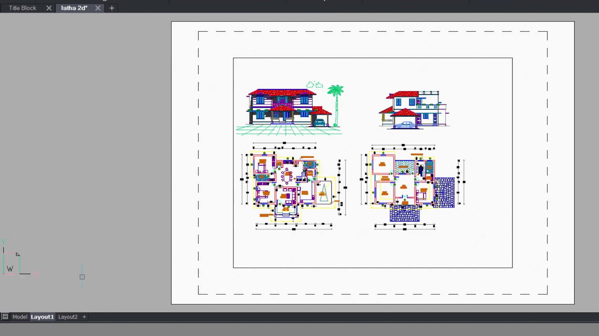 BricsCAD Layouts style layout - GIF