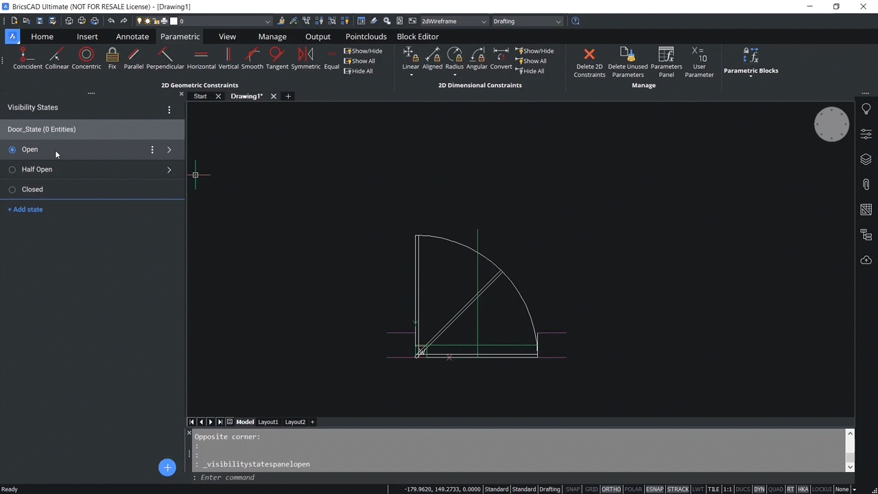 How to use Parametric Blocks in BricsCAD 3,55-4,49