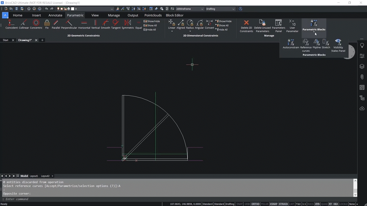 How to use Parametric Blocks in BricsCAD 3,16-3,54