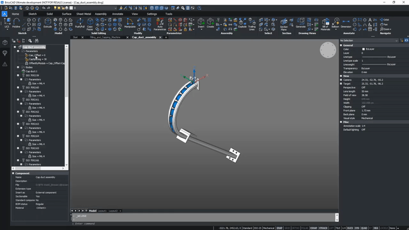 Pushing the Limits of Parametric Modeling with BricsCAD<sup>®</sup> Mechanical- array