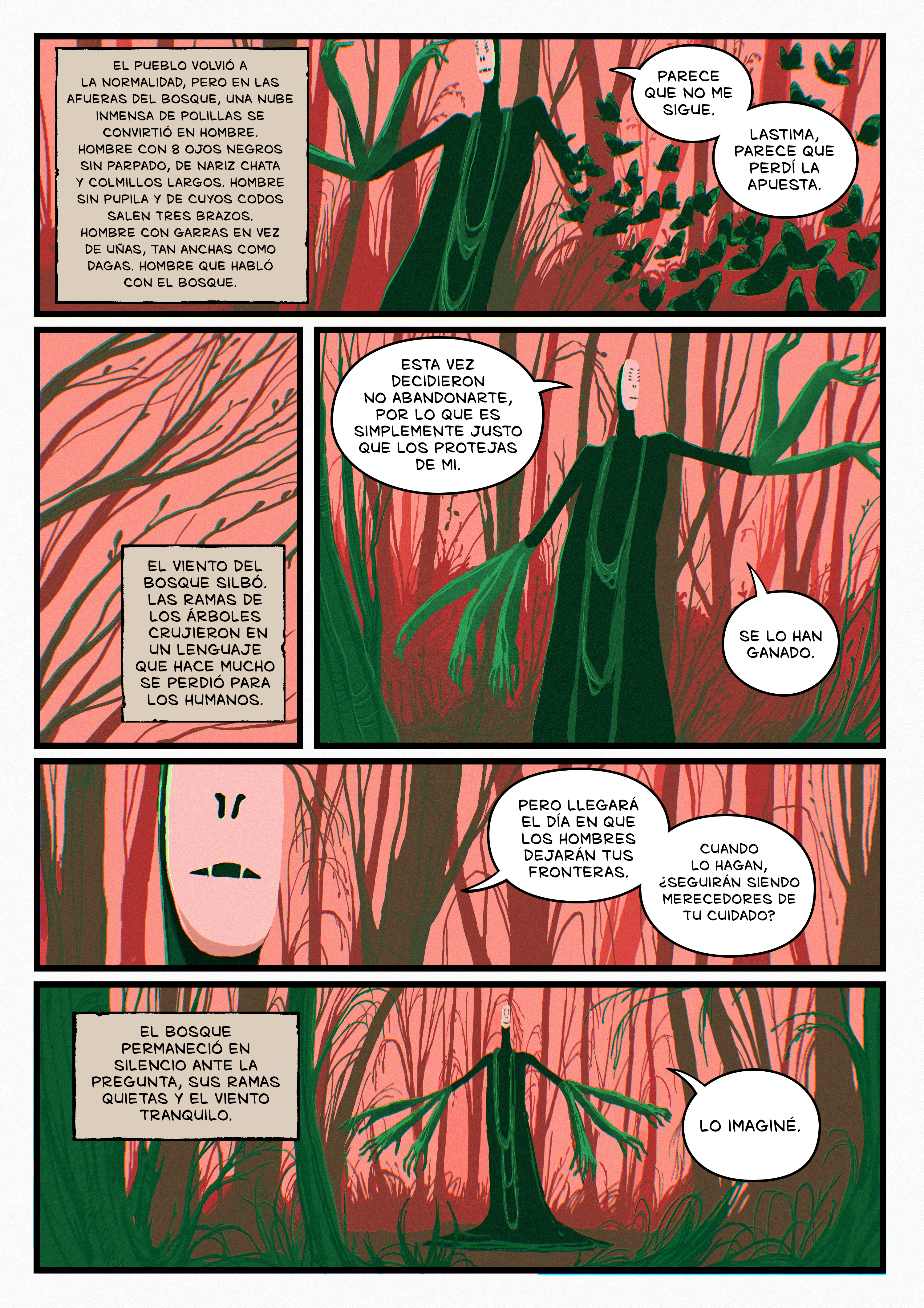 Pagina del cómic. La transcripción completa del contenido se encuentra debajo.