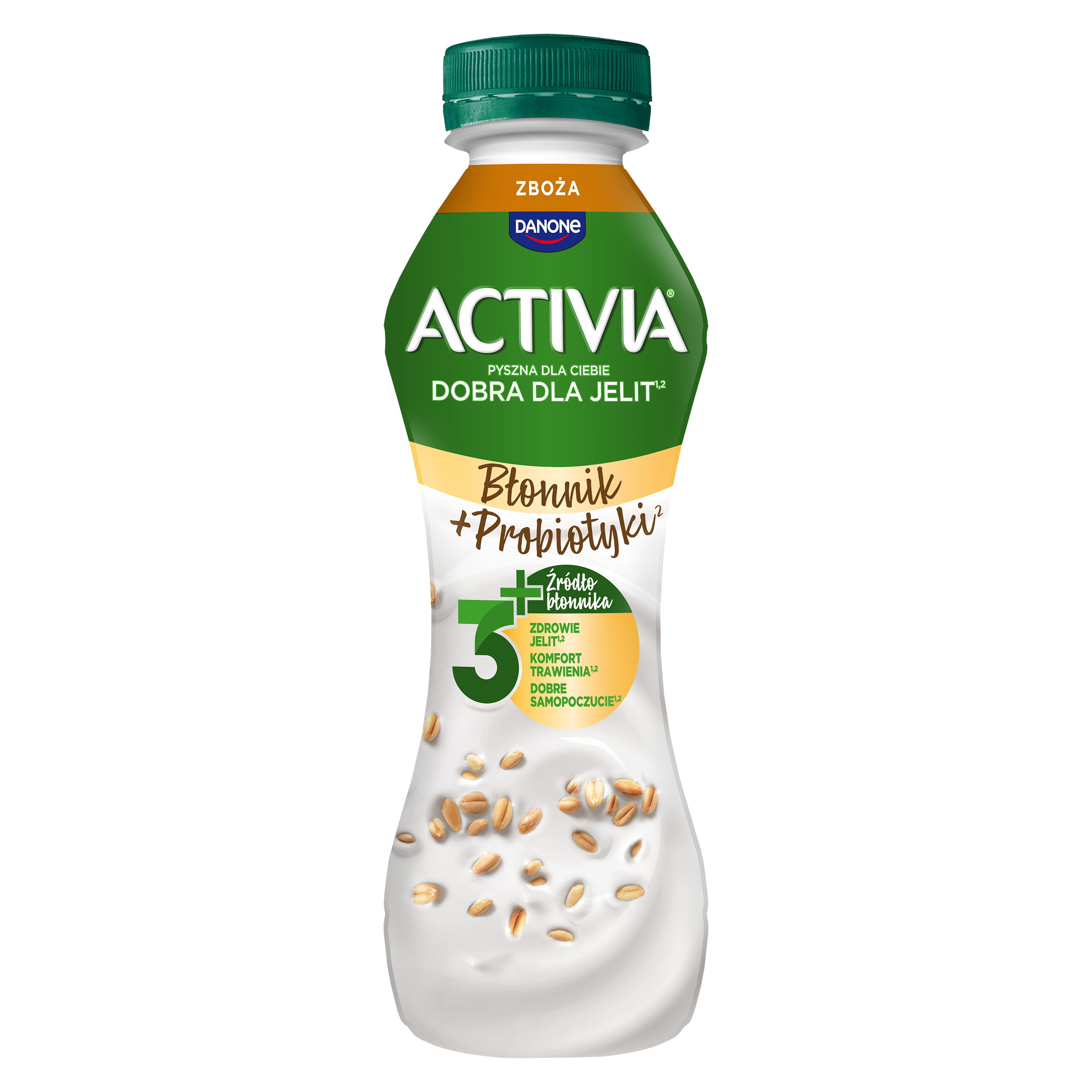 Jogurt do picia z błonnikiem Activia to pyszne połączenie jogurtu i zbóż, które oczaruje Cię smakiem i aksamitną konsystencją! 