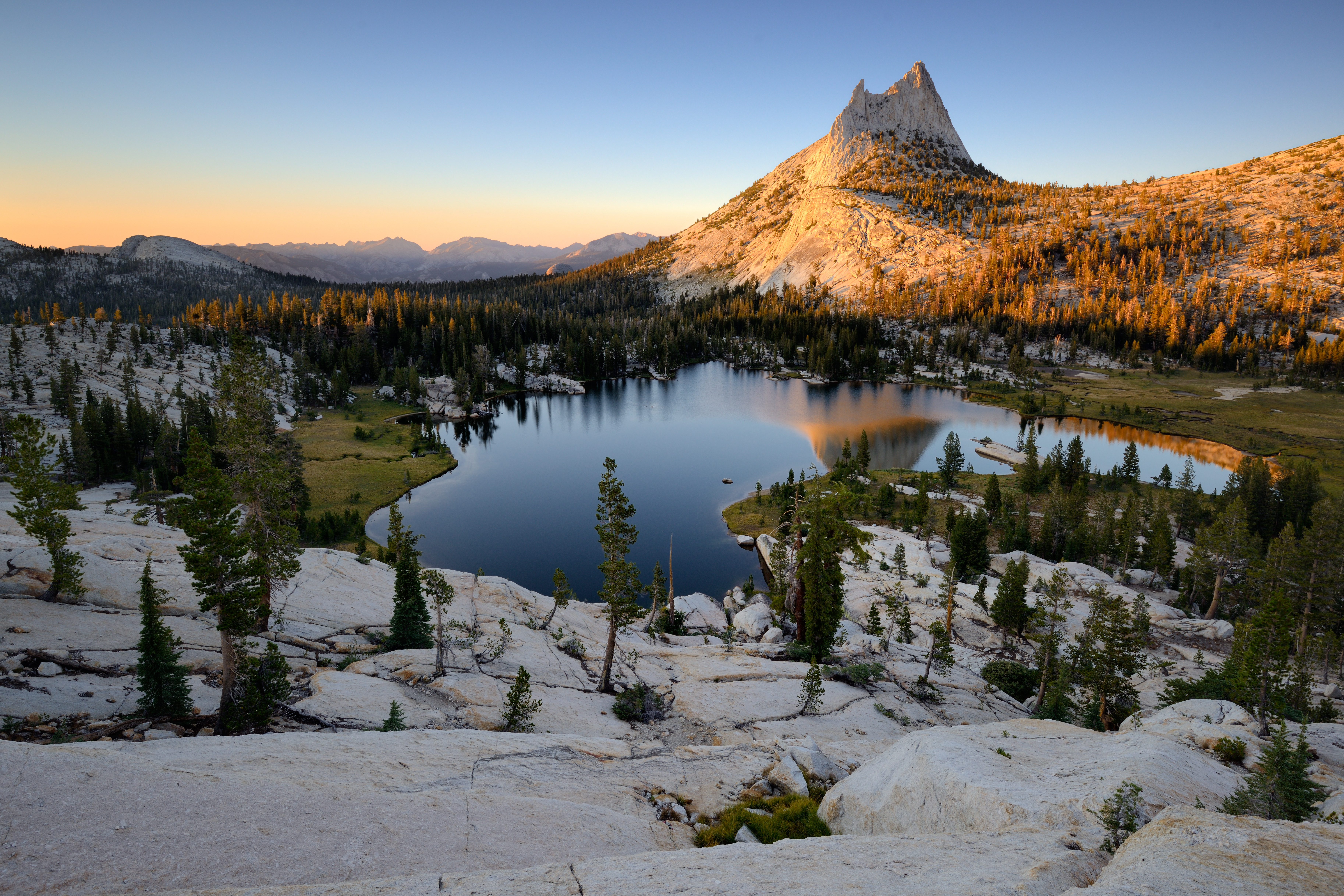 Cathedral Peak and Upper Cathedral Lake, Yosemite National Park