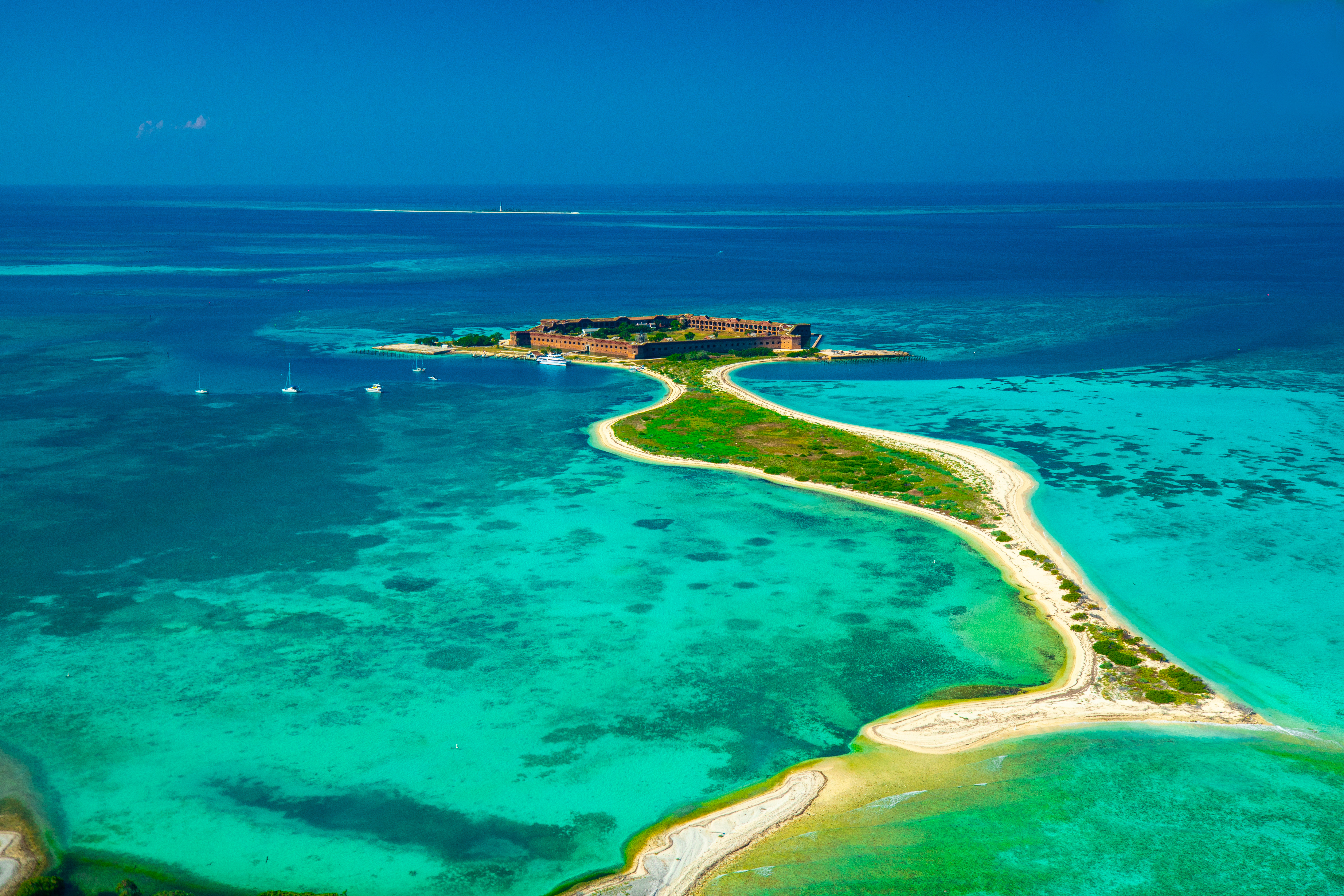 Aerial view of Dry Tortugas National Park, Florida