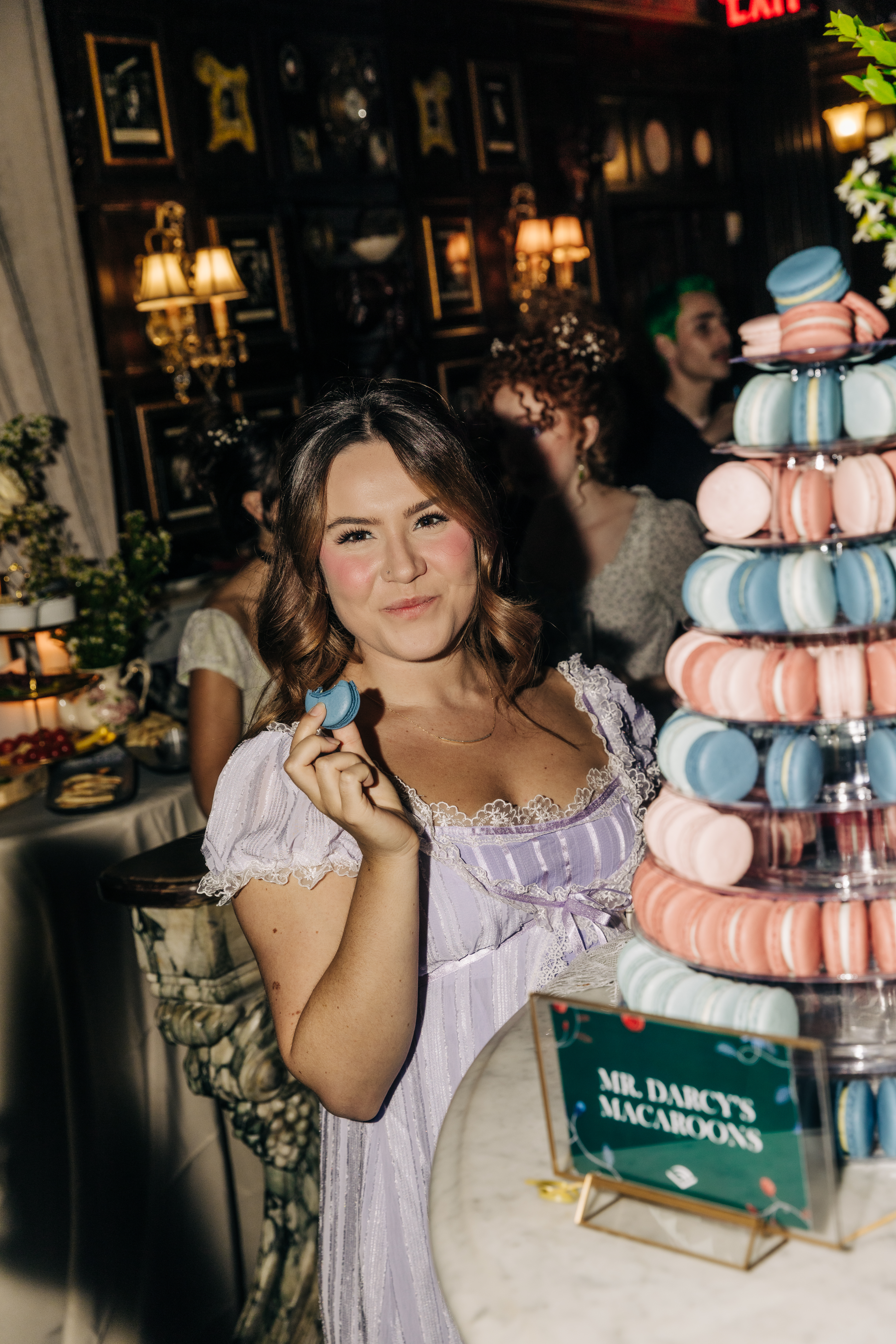 Guests donned Regency-era attire and enjoyed “Pride and Prejudice”-themed treats.