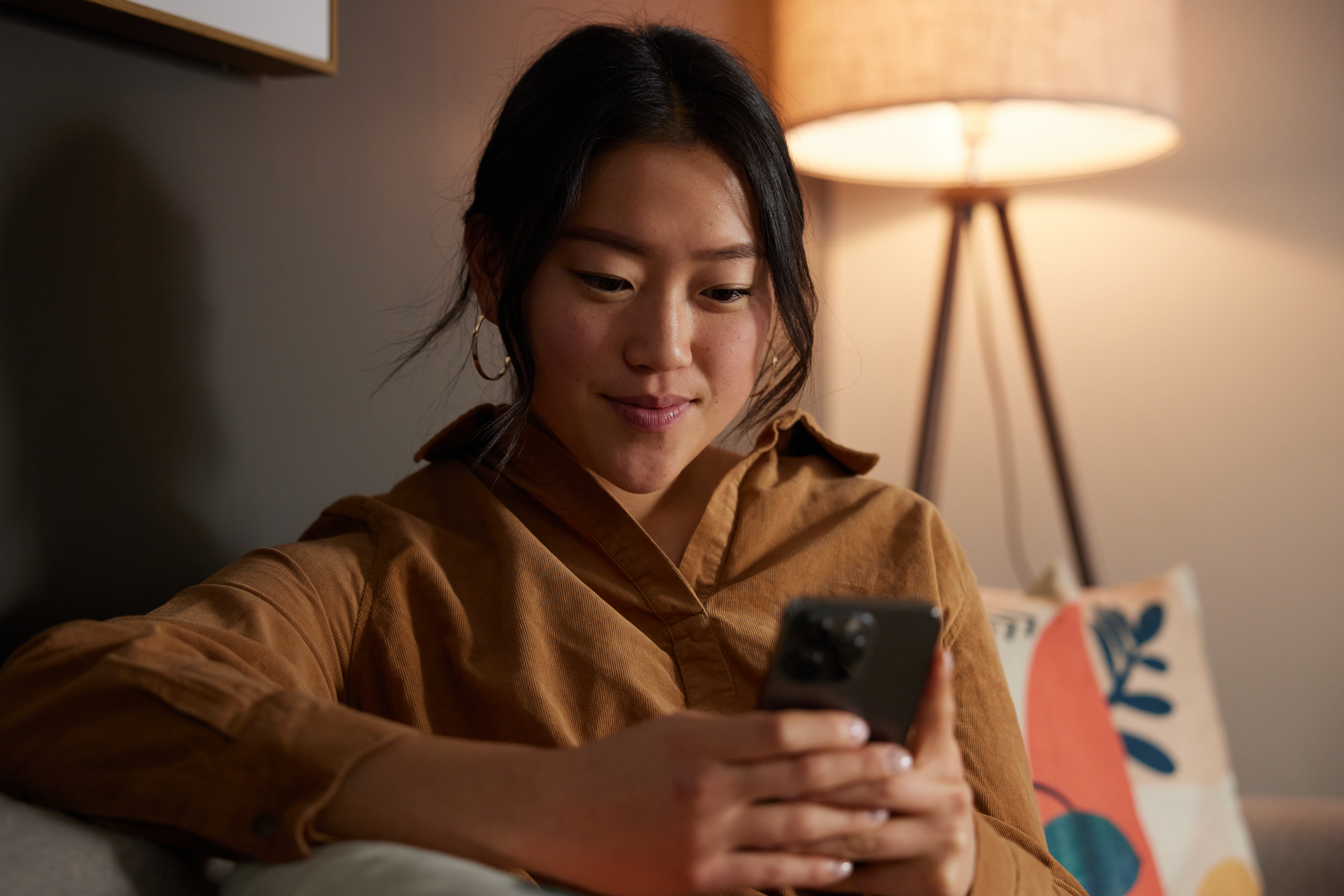 Woman using smartphone