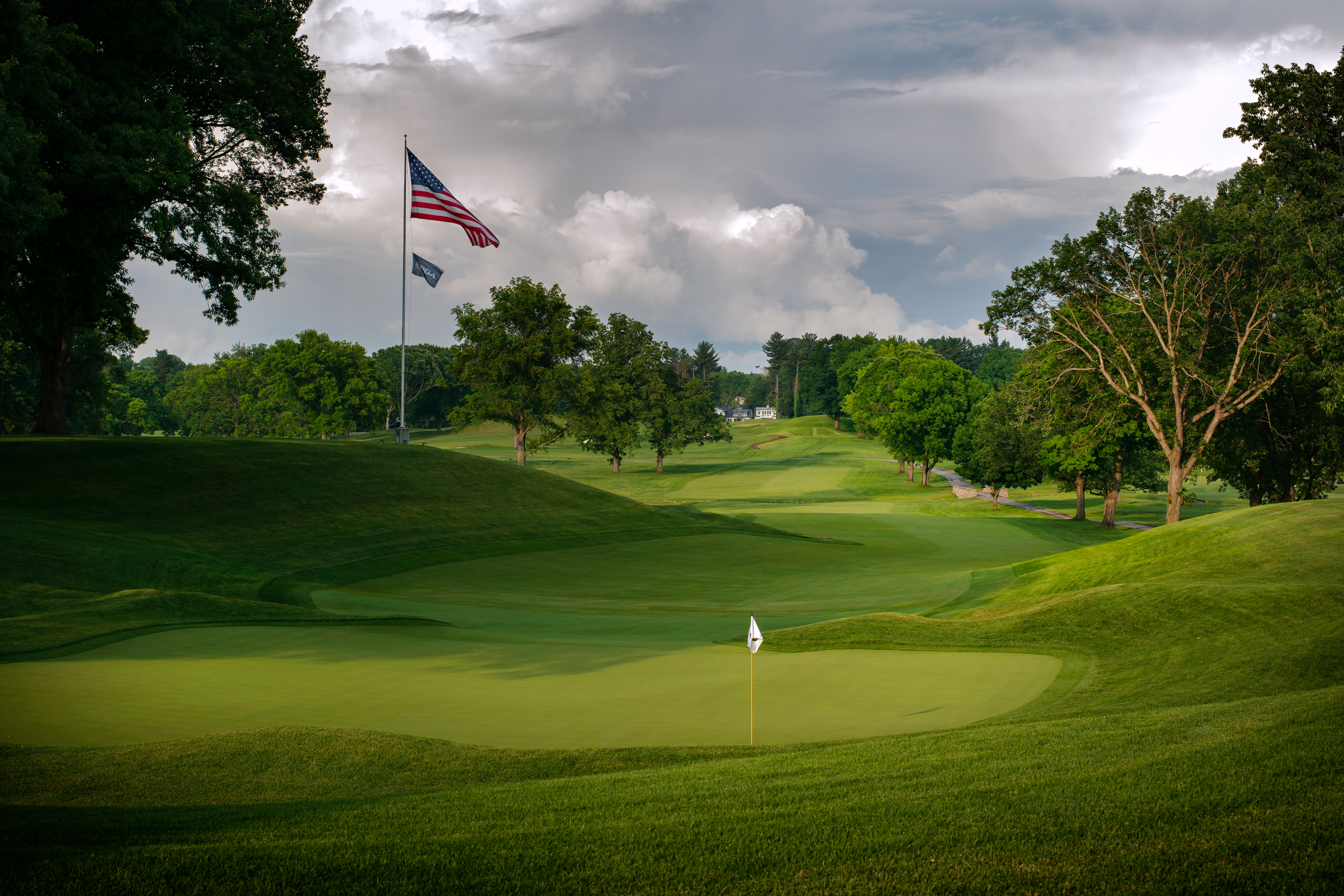 The 13th hole of the East Course at Oak Hill Country Club. (Gary Kellner/PGA of America)
