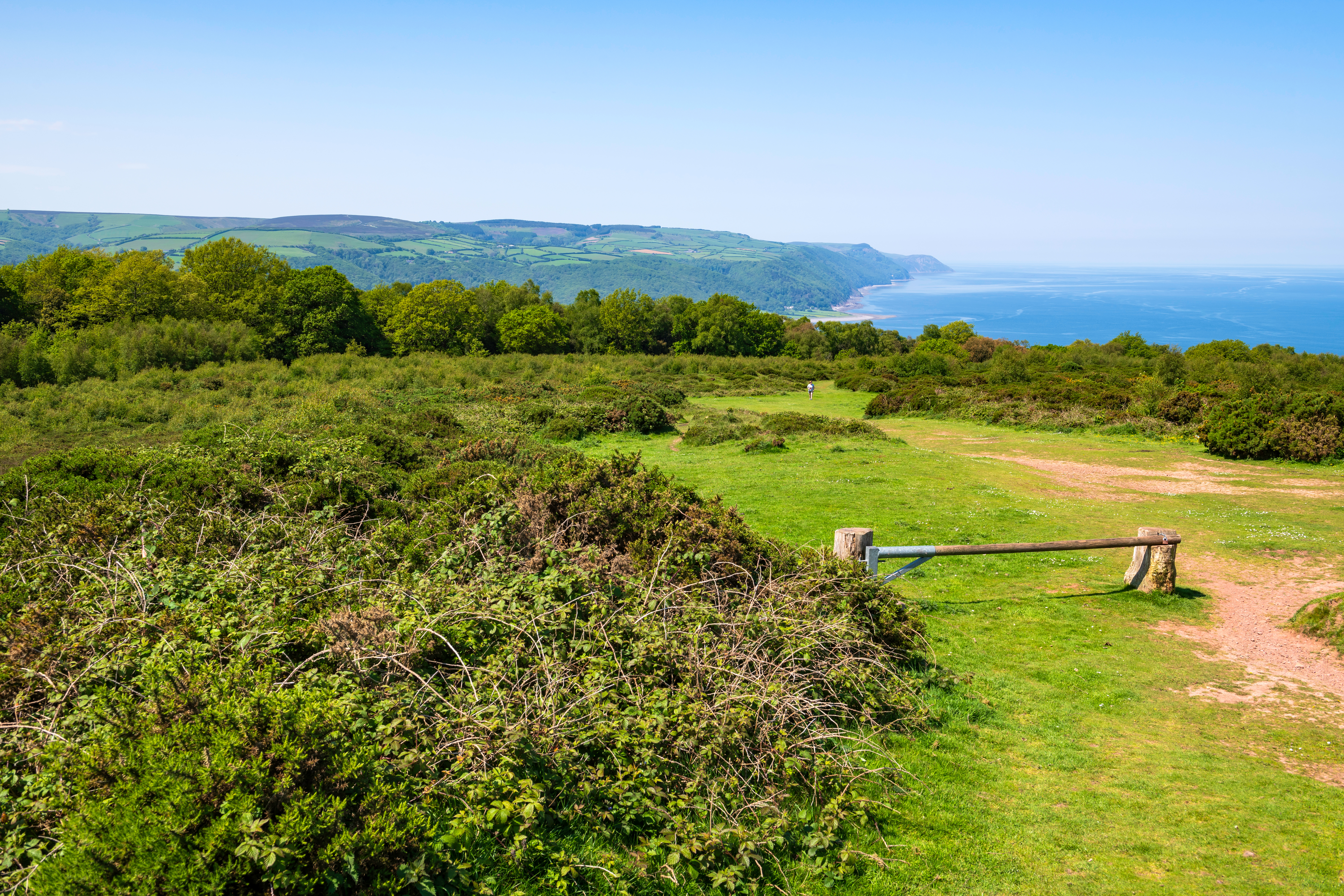 Porlock Bay and Bossington Beach, Somerset, England, UK