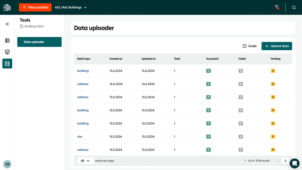 BuildingMinds data uploader