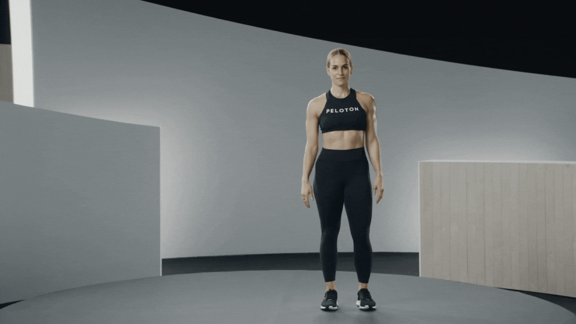 Jess Sims demonstrates a skater hop explosive exercise