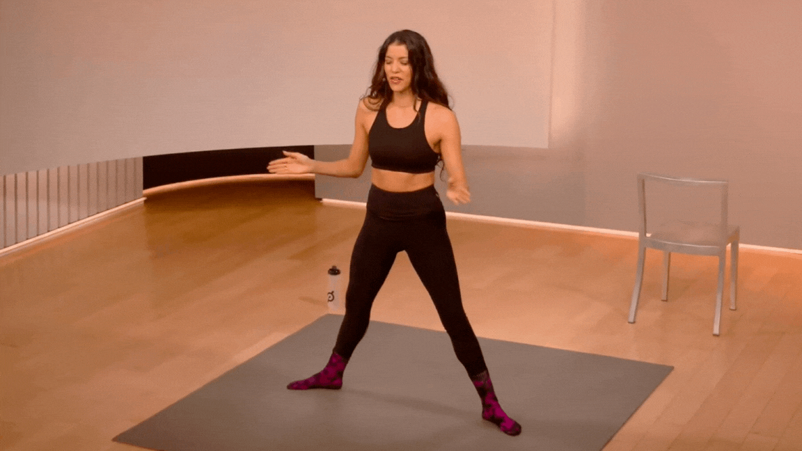 Hannah Corbin doing Grand Plie Barre GIF