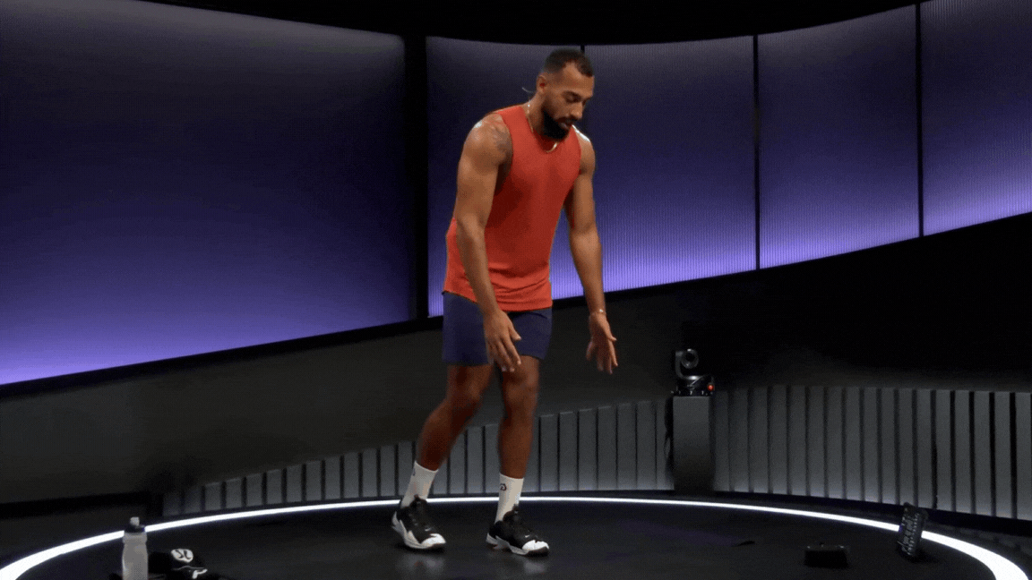 GIF of Jermaine Johnson doing single leg deadlift