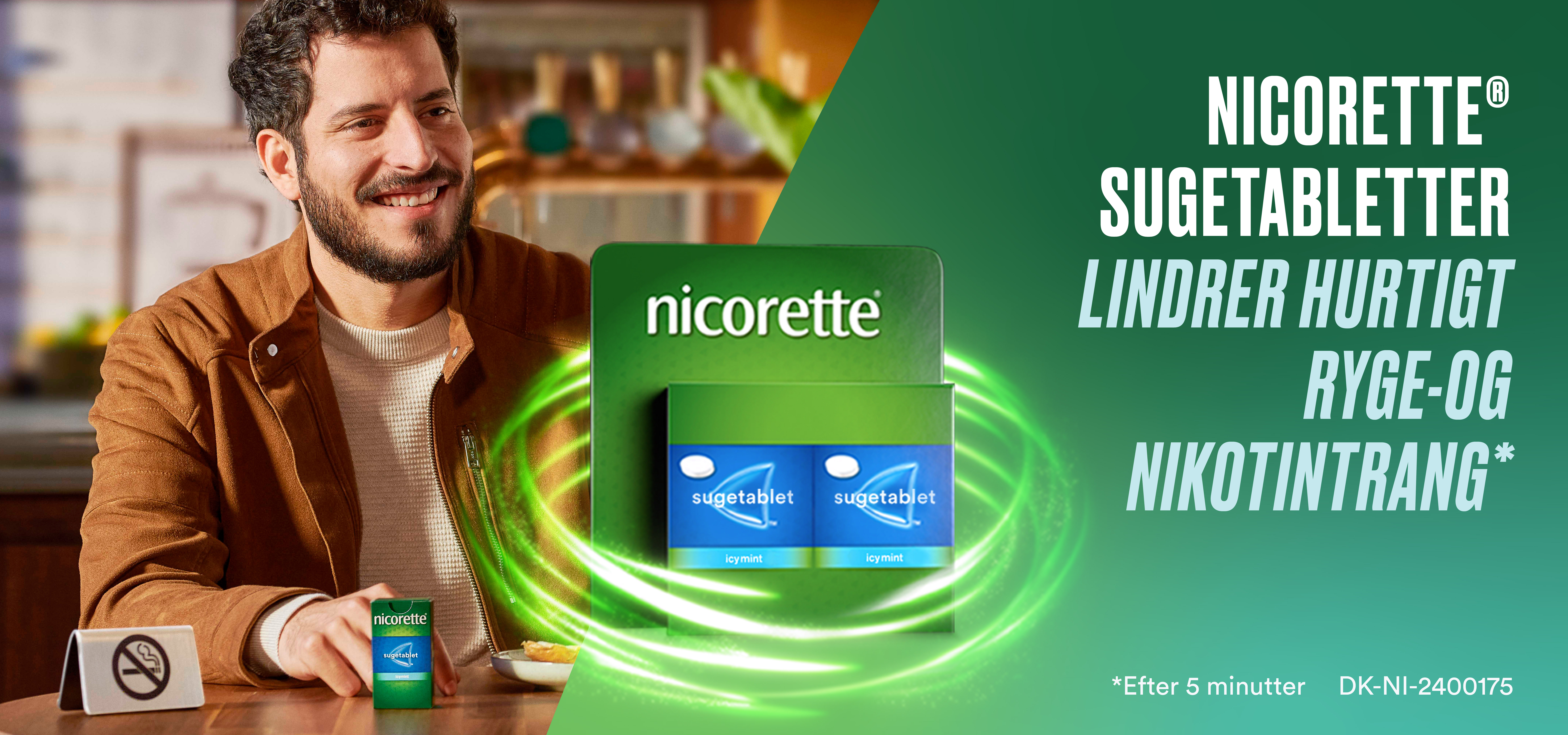 Nicorette sugetabletter lindrer ryge- og nikotintrang efter 5 minutter