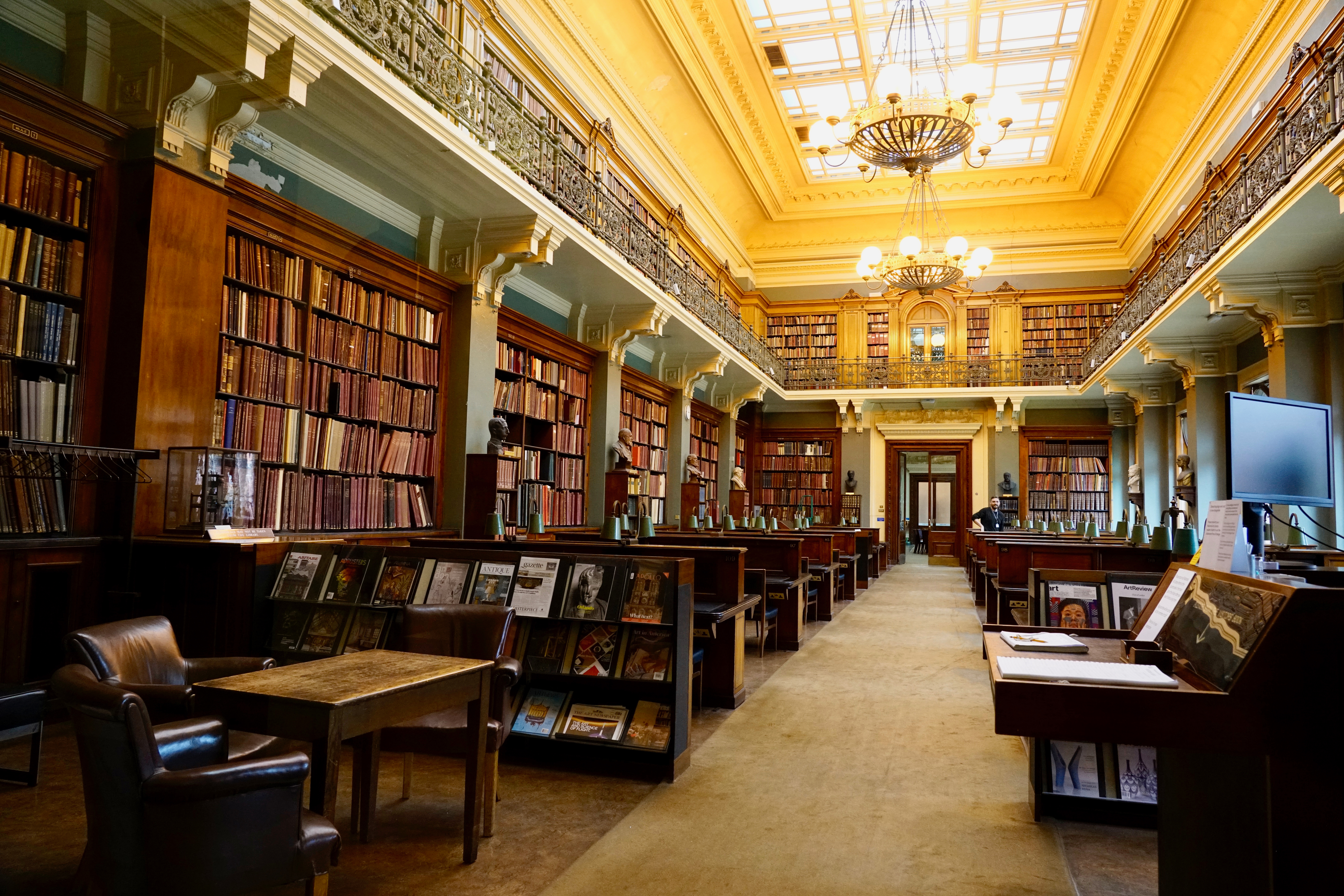 Internal shot of the public library at the Victoria and Albert Museum in the UK Internal shot of the public library at the Victoria and Albert Museum in the UK