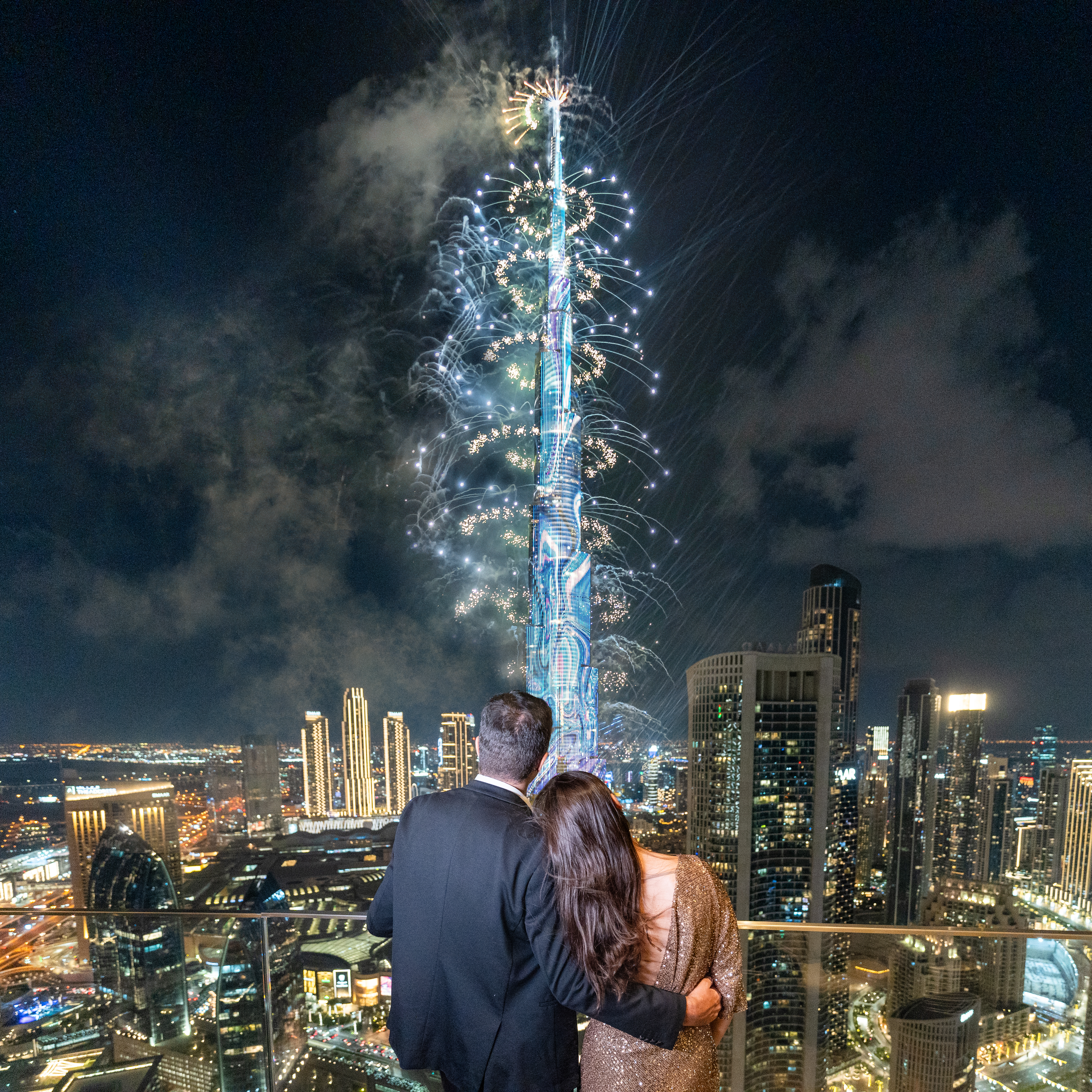 Burj Khalifa New Year's Fireworks