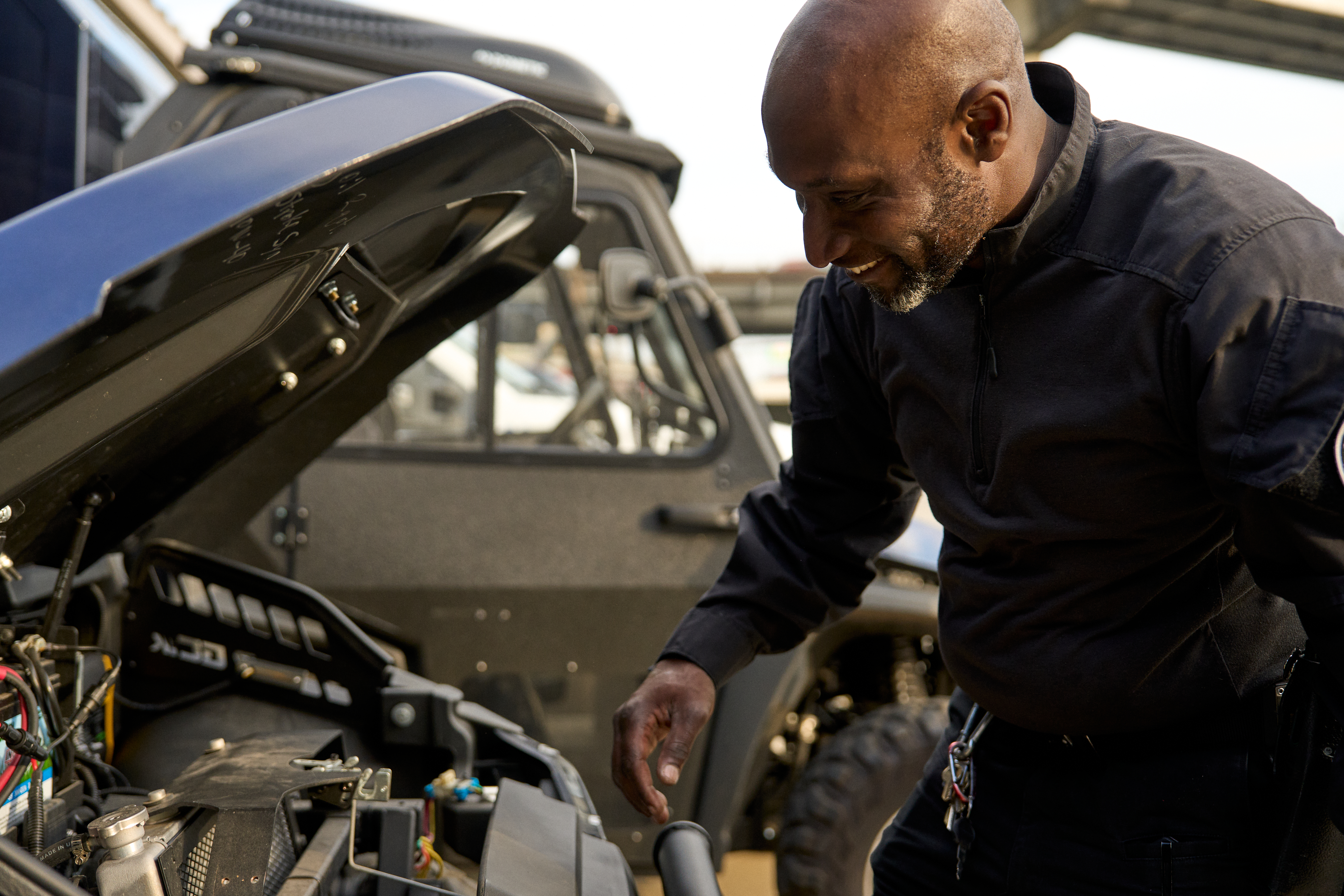 Mechanic working on City of New Orleans' vehicle 