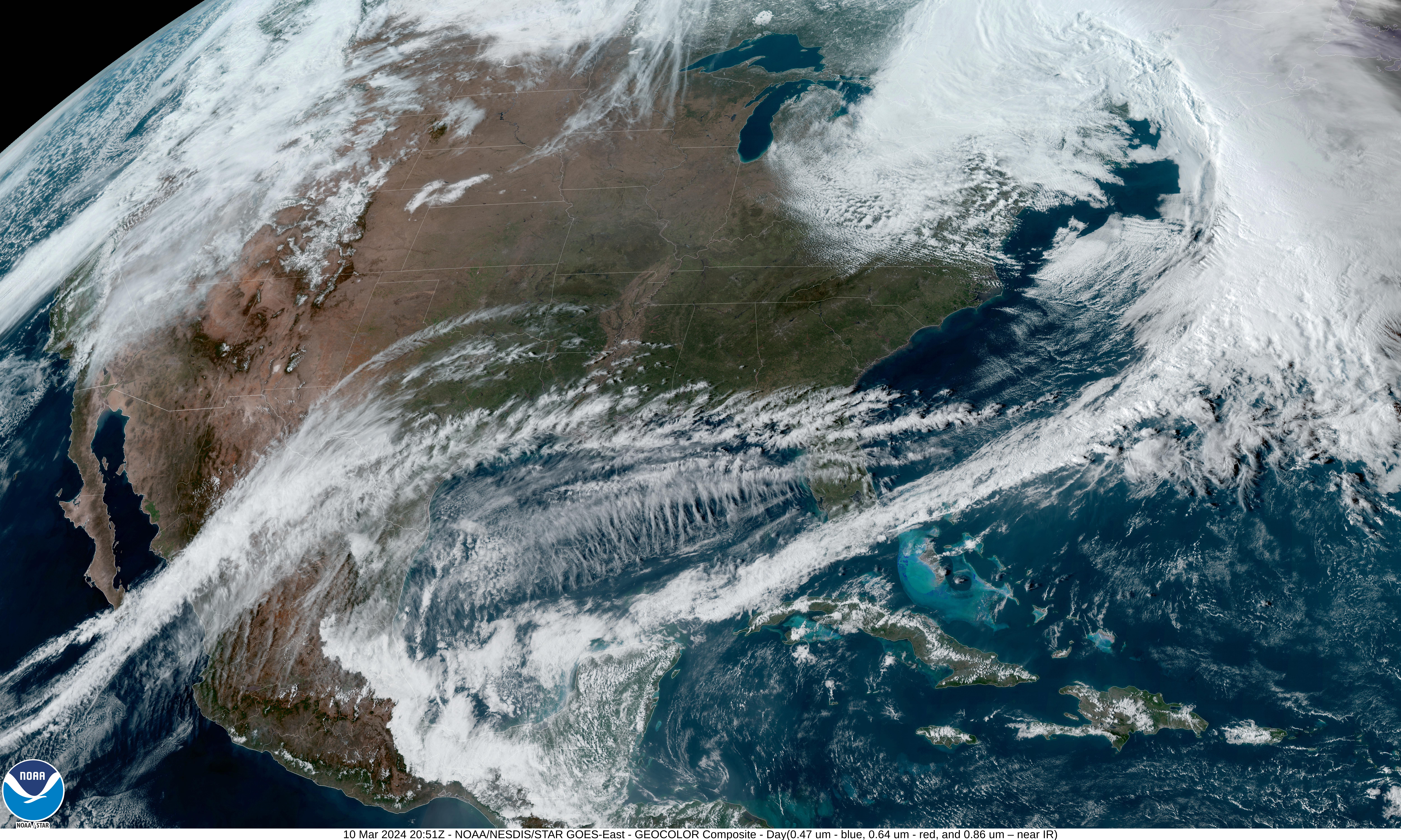 (NOAA) Satellite image March 10 2024
