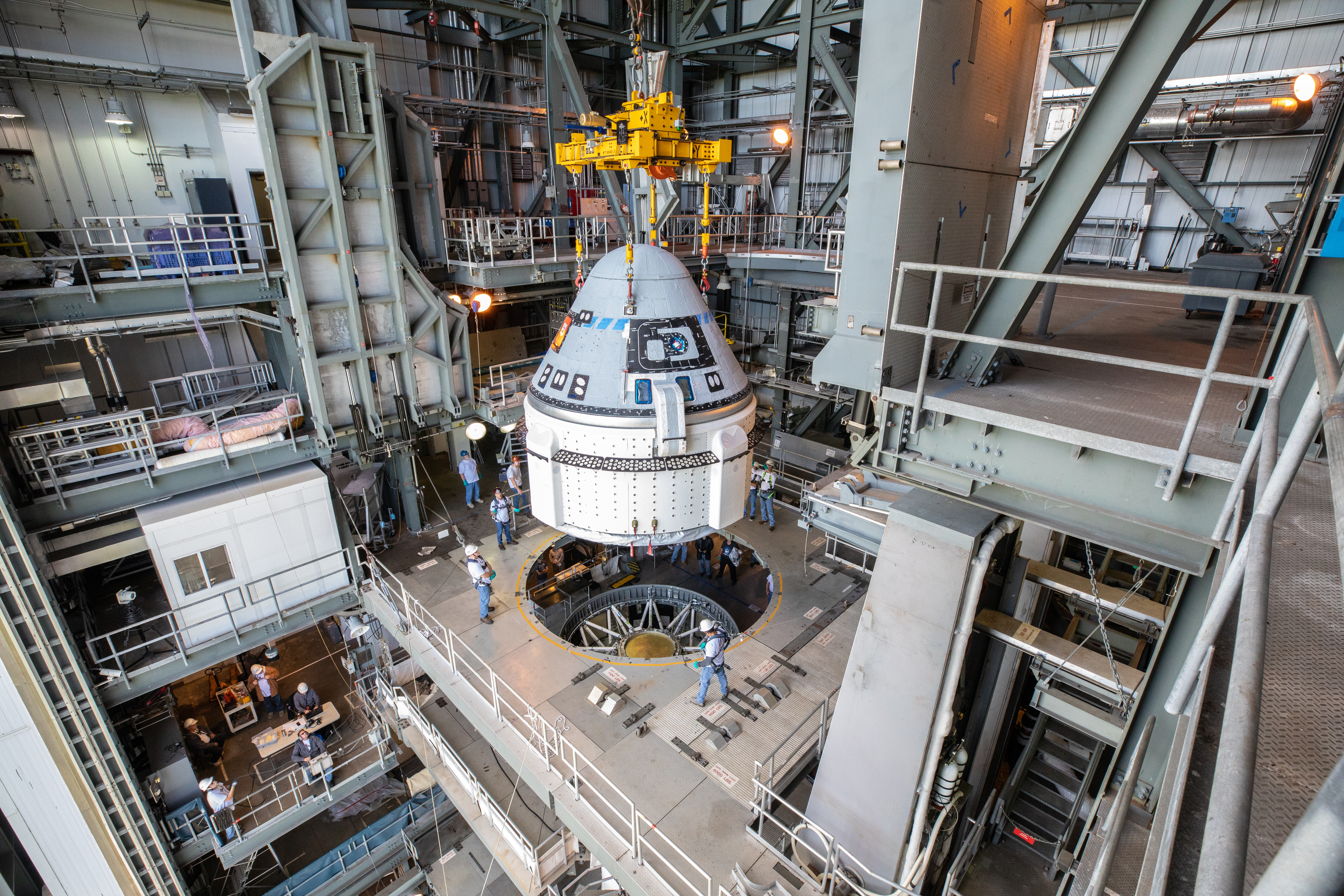 The other private space capsule: Boeing's CST-100 Starliner had a rocky unpiloted test last December, but could soon be flying with a crew. (Credit: NASA/Cory Huston)