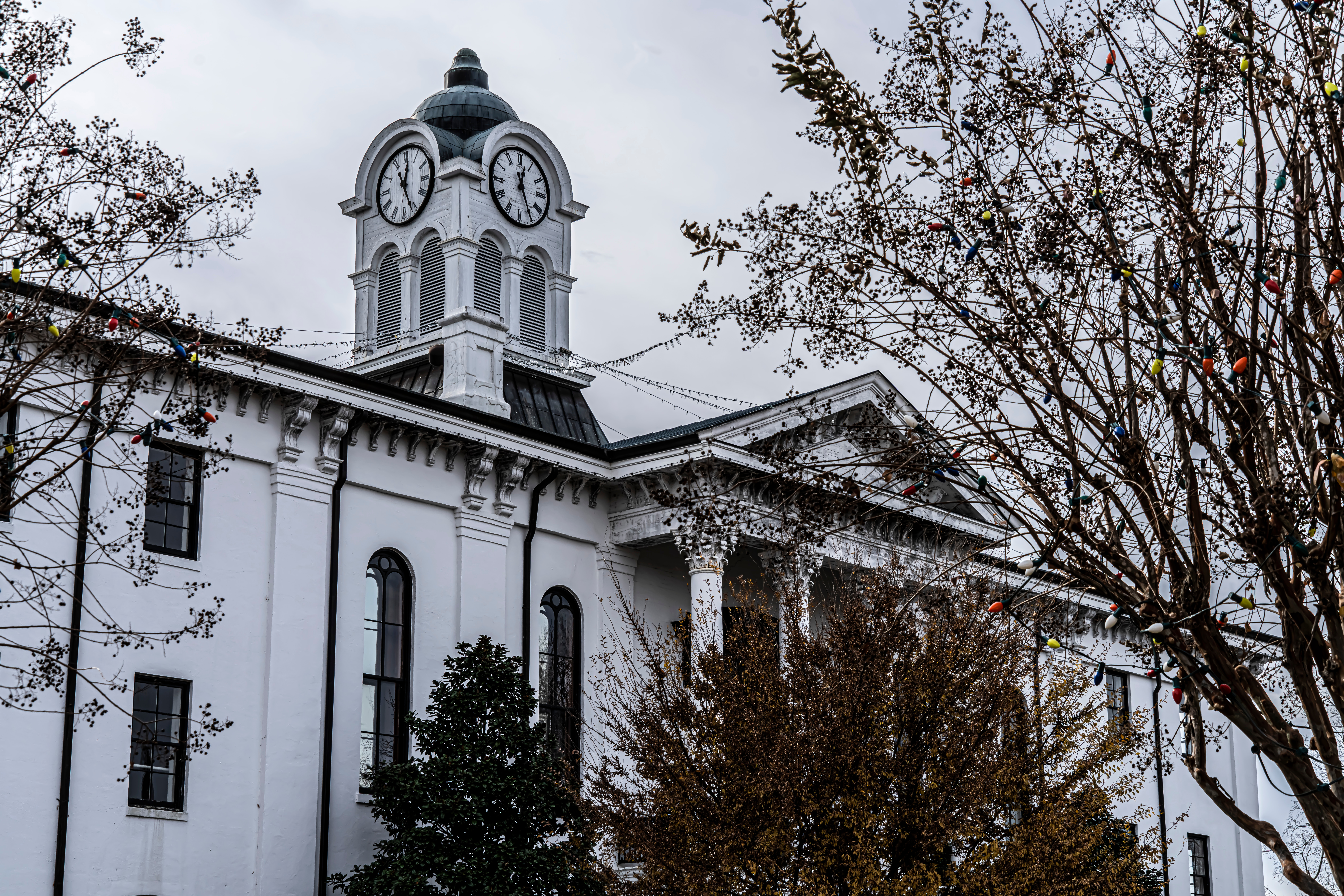 historic courthouse with striking architecture and clock tower