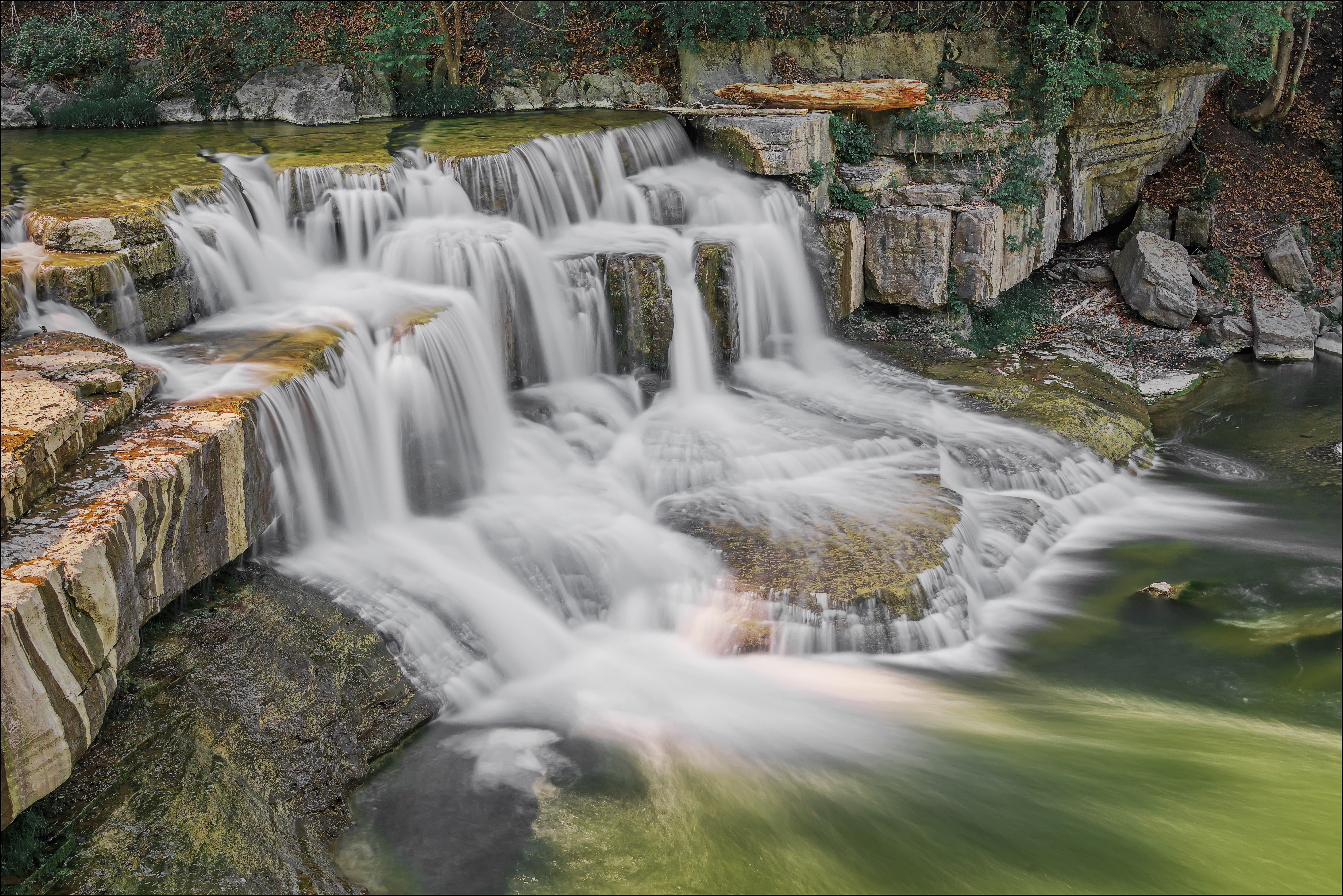 Waterfalls on Taughannock Creek in Upstate New York's Finger Lakes region
