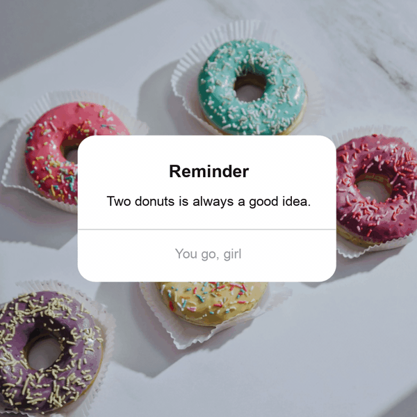 Donut reminder Instagram video template at PicMonkey