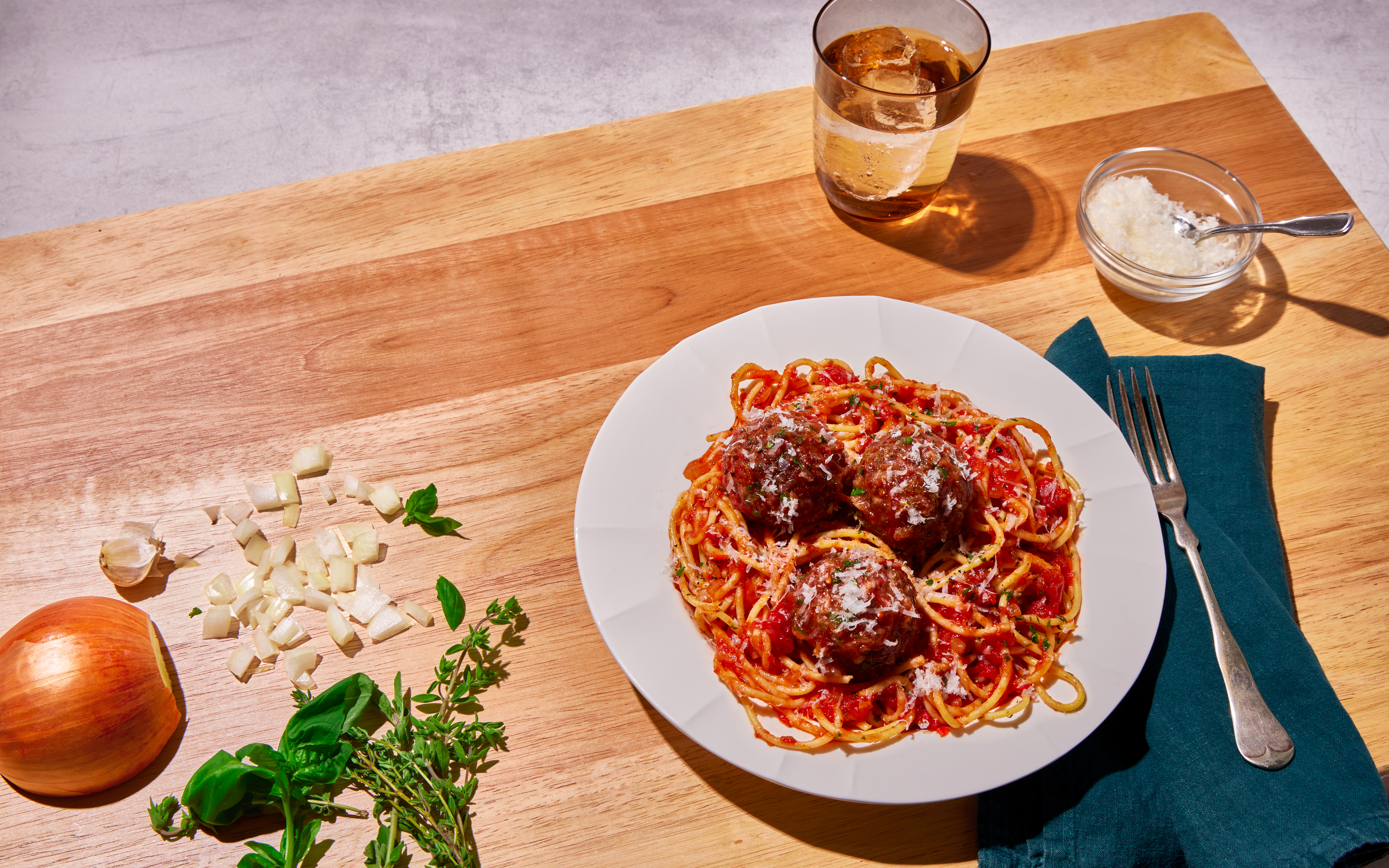 Meatballs made with Impossible Foods heart-healthy Impossible Beef Lite.
