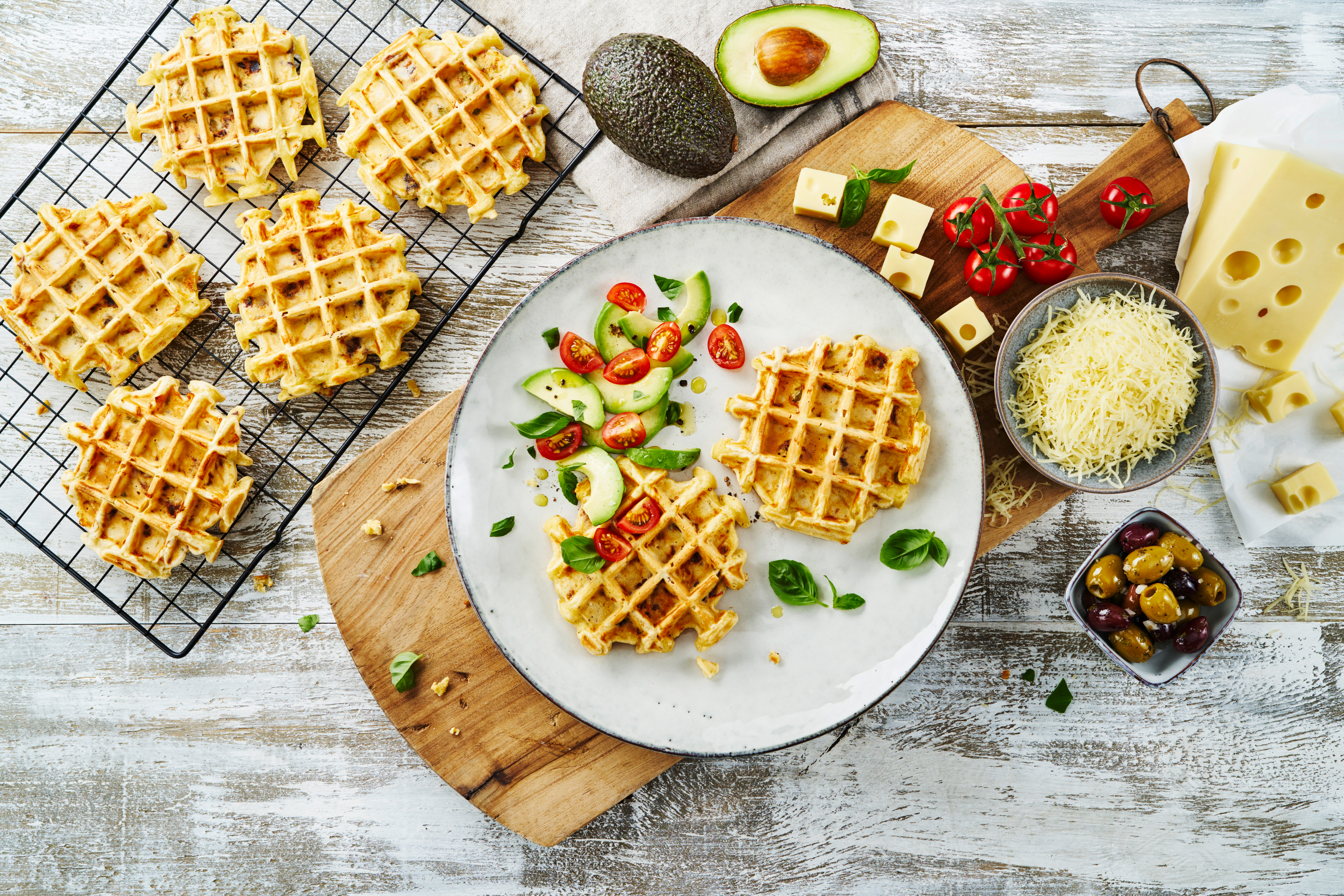 Gaufres salées au Leerdammer