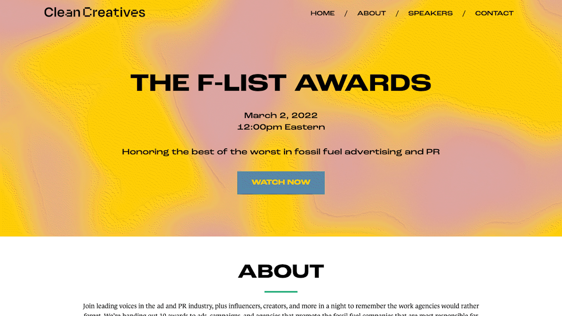 The F-List Awards 2022 Microsite GIF