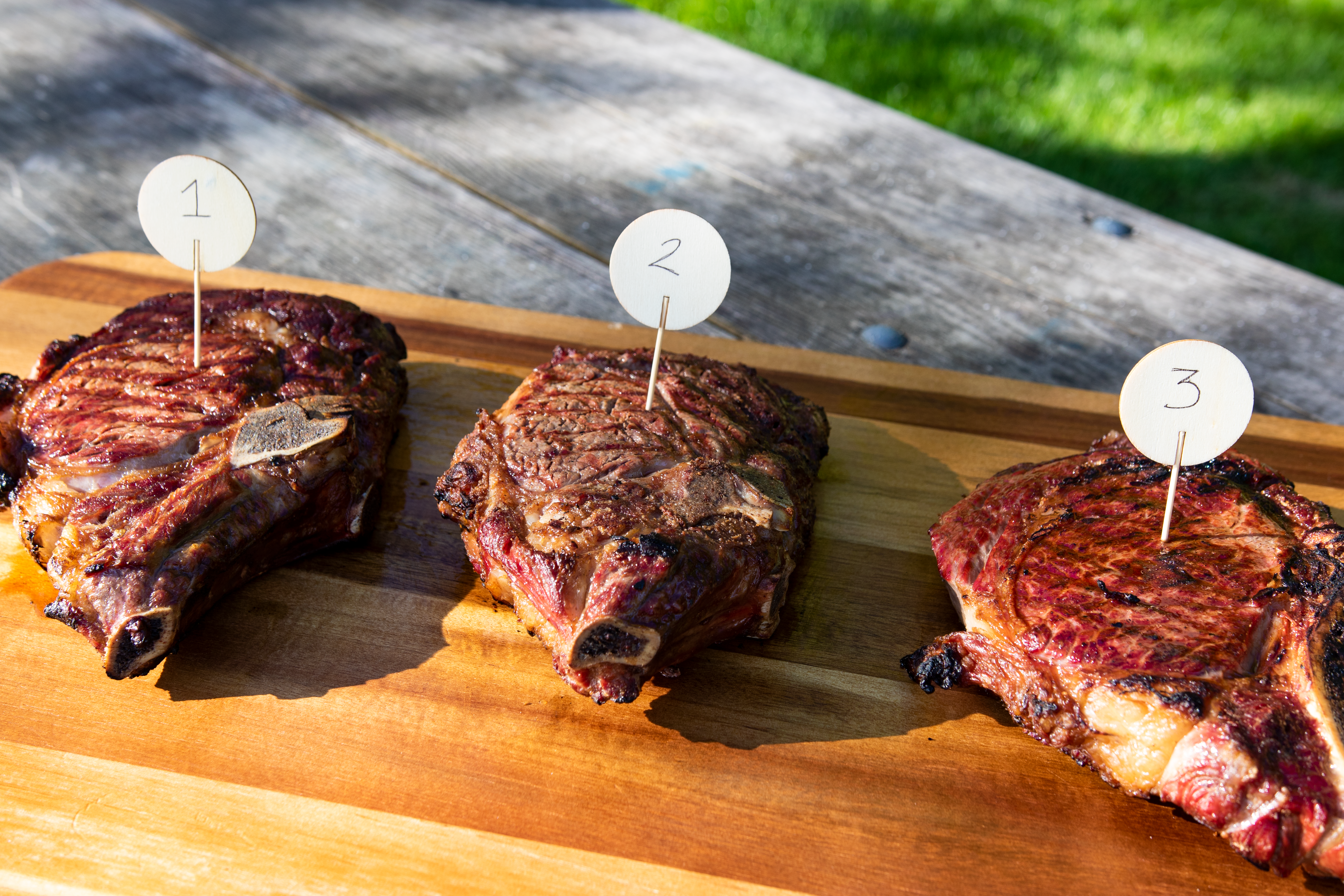 Tasting flights - grilled steak