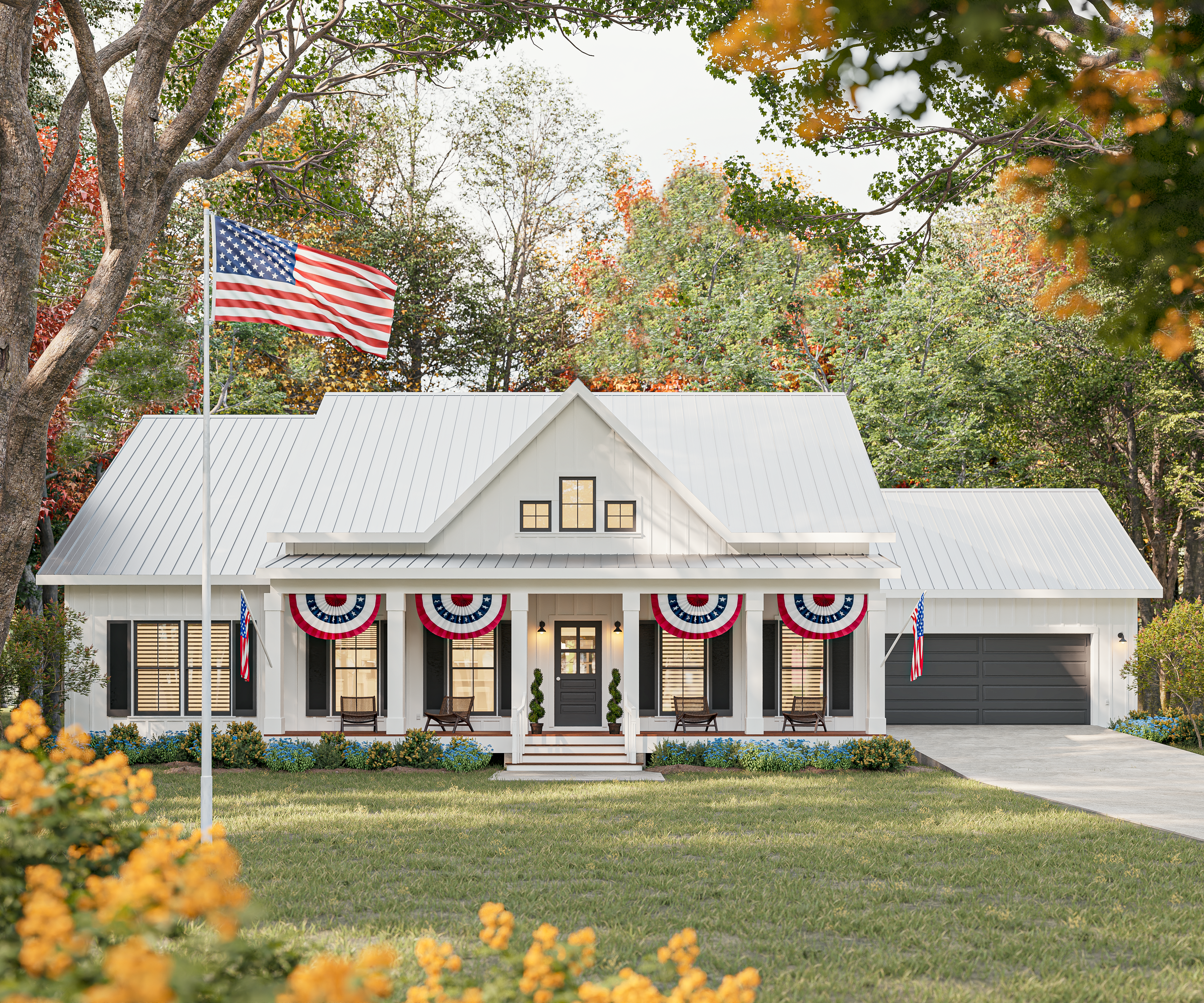 25050DH - Modern Farmhouse Home Plan - Architectural Designs