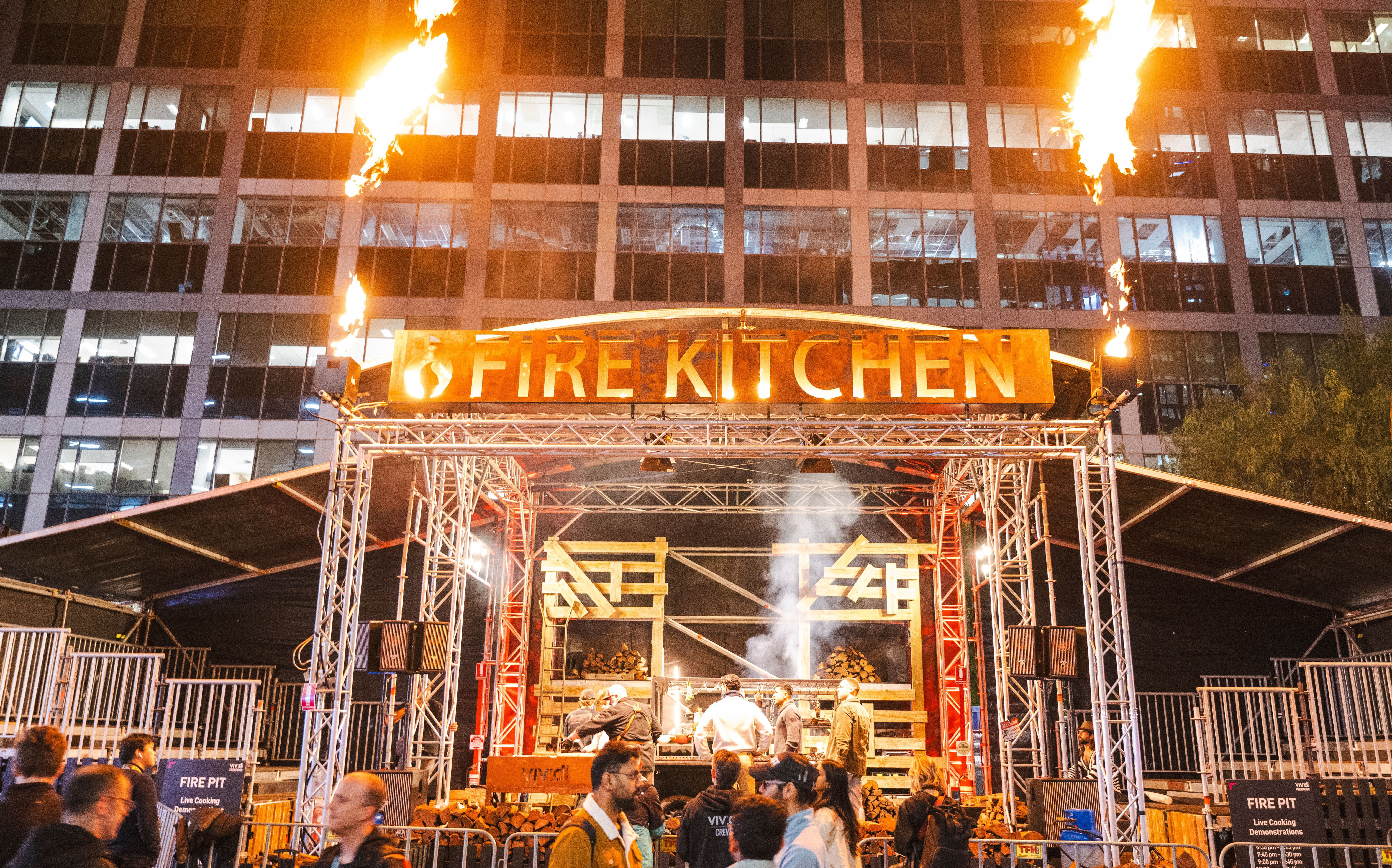 Fire Kitchen at Vivid 2024, image courtesy of Destination NSW