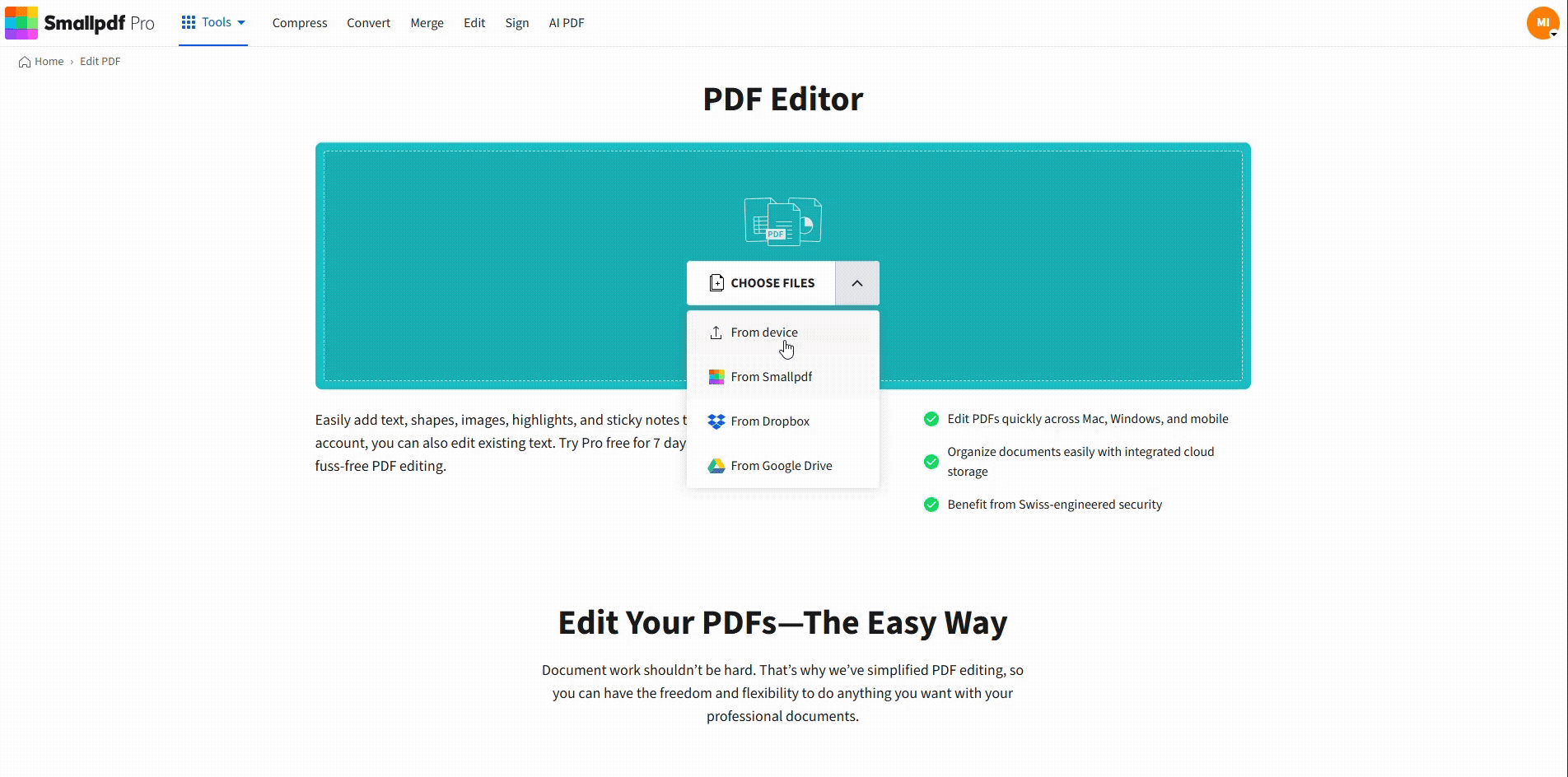 Bold Text in a PDF Document