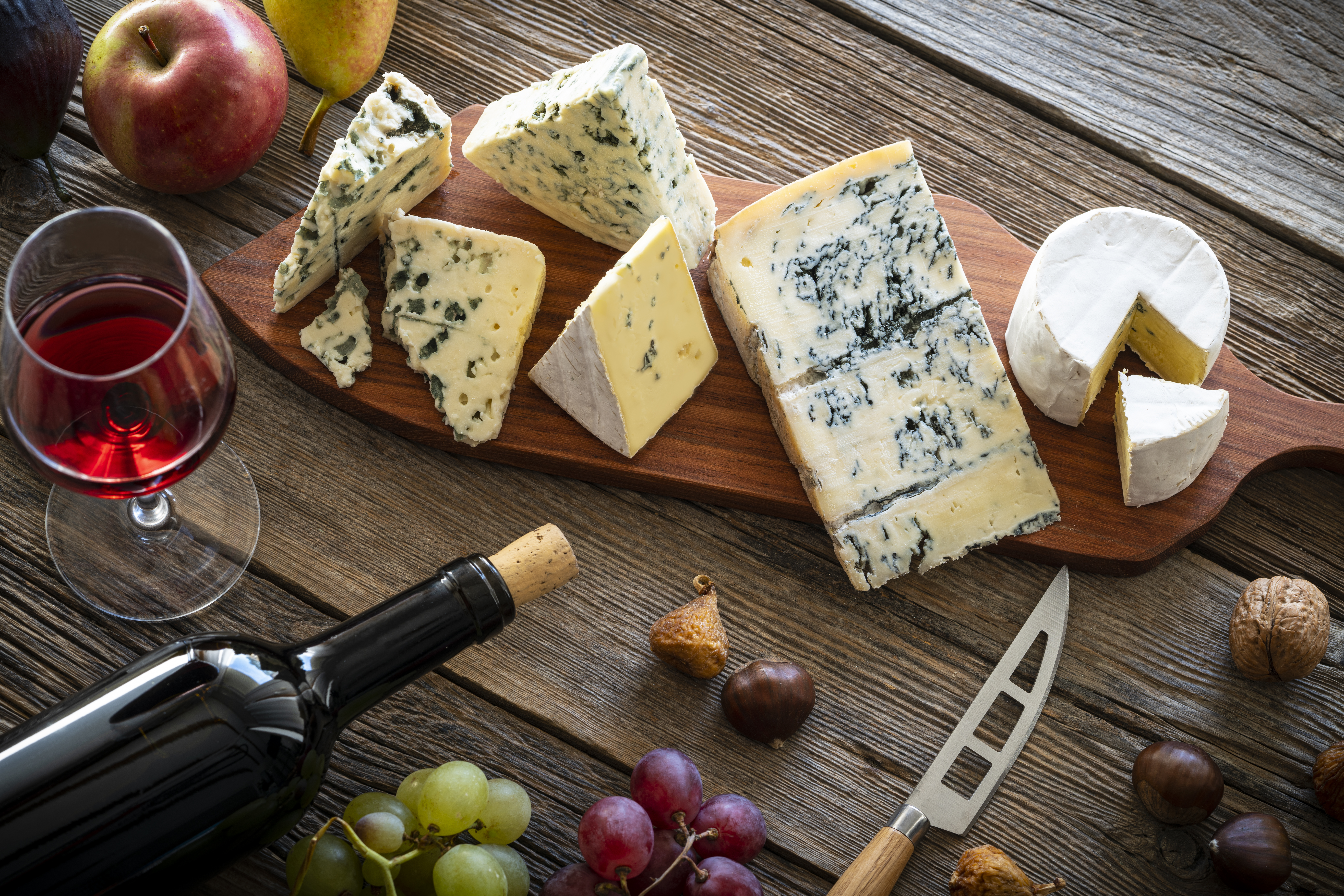 Blue Cheese with Wine