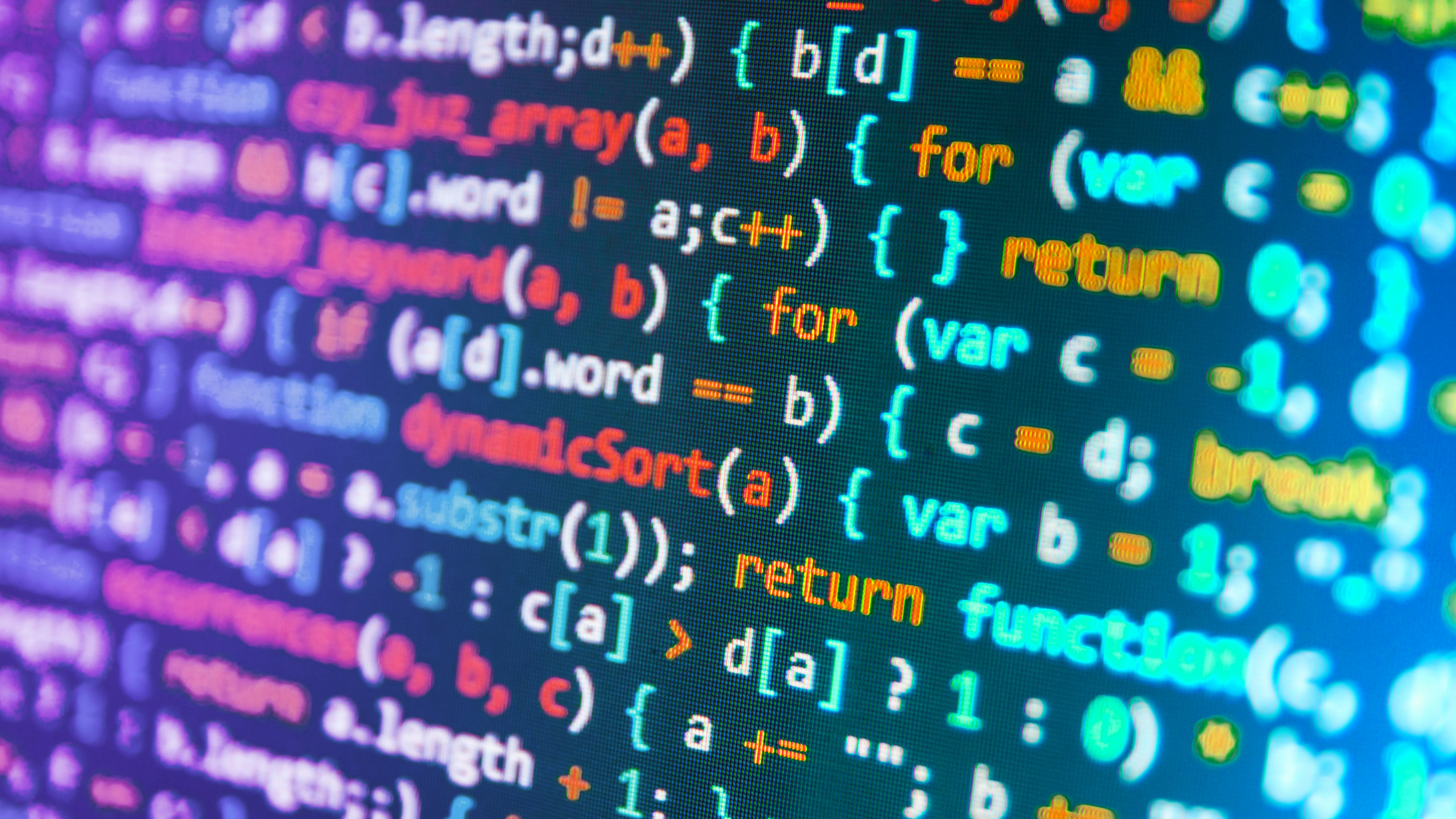 A close up of a computer screen with lines of coding.