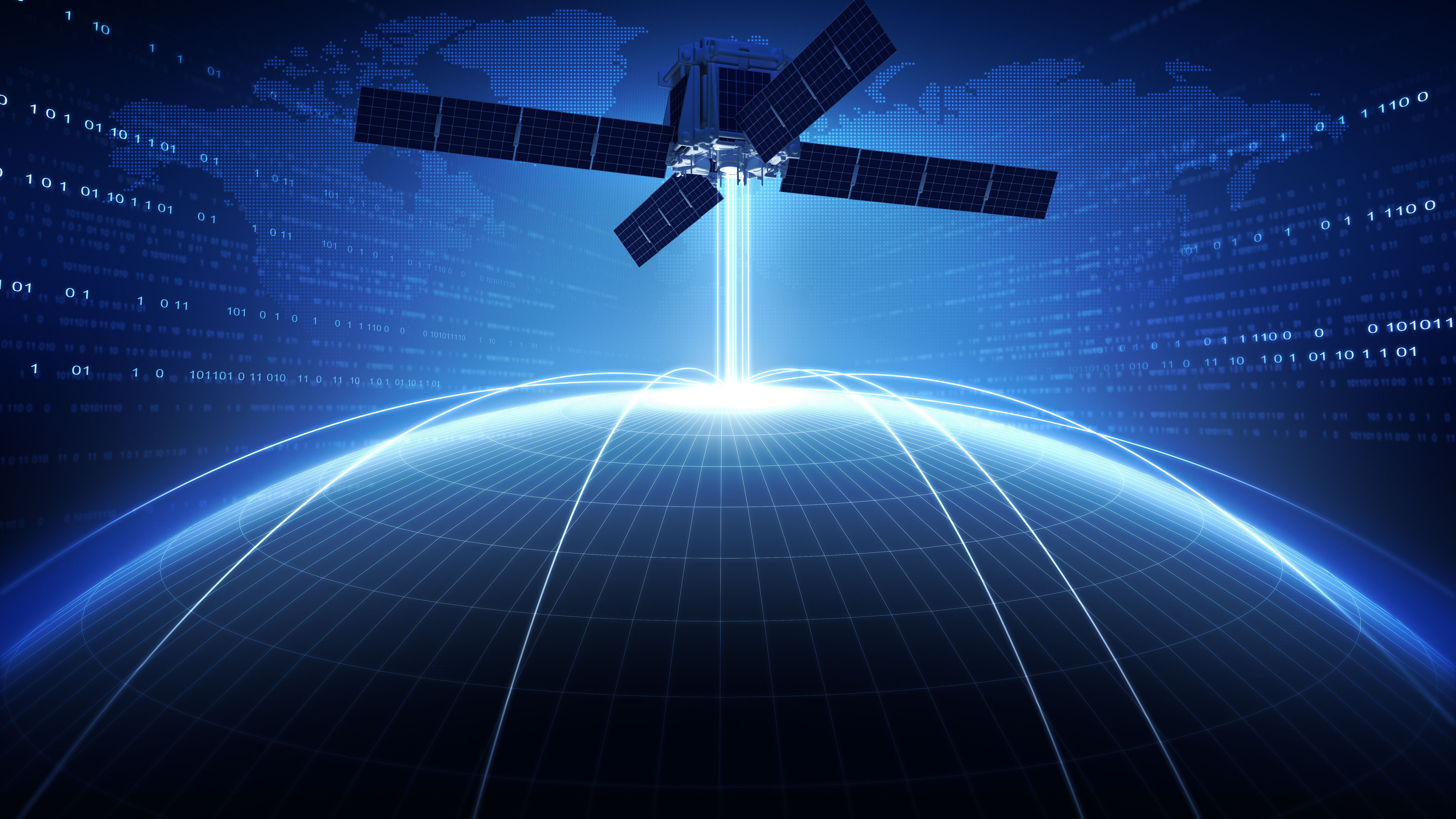 satellite above Earth.