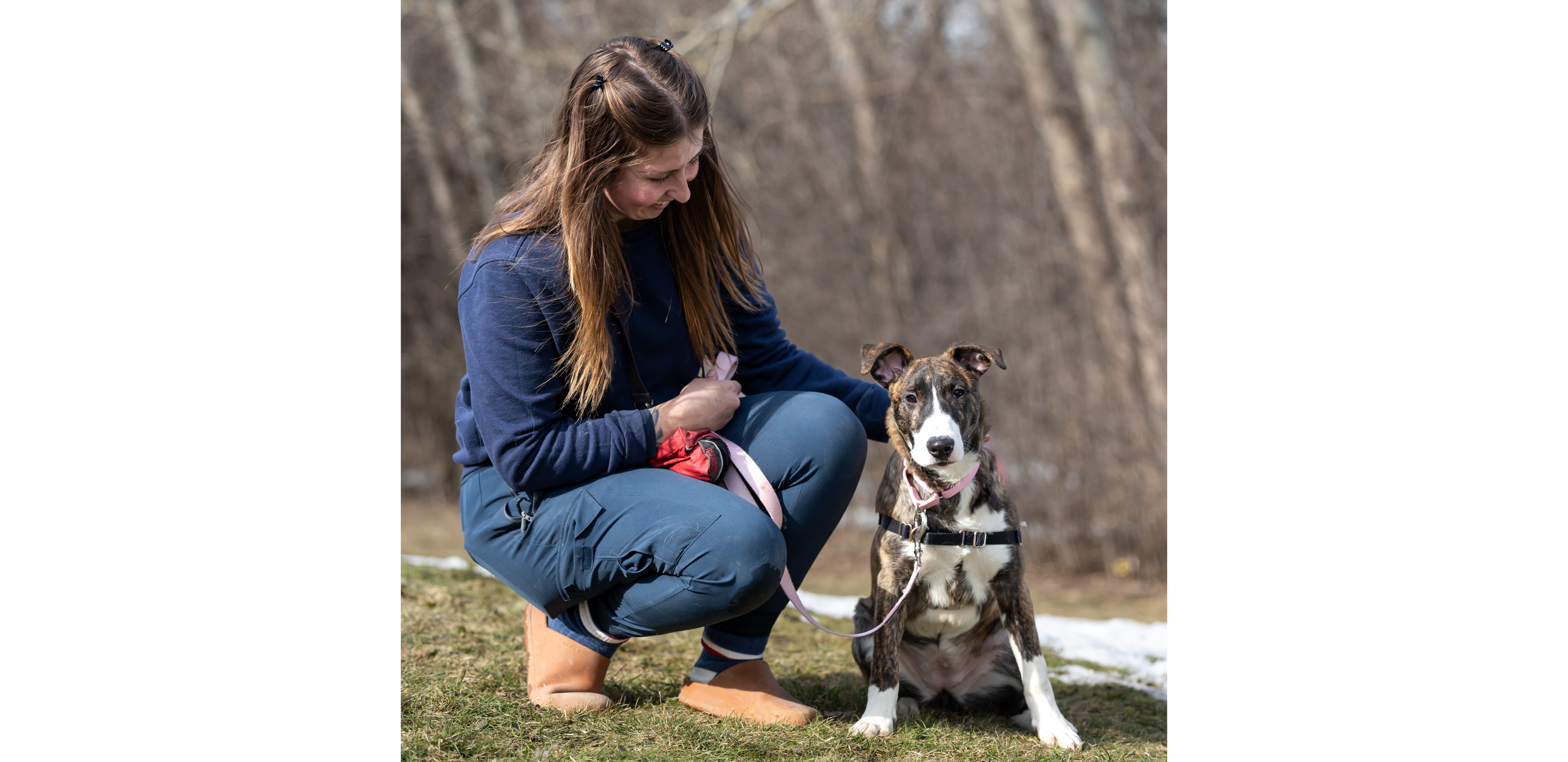 Steph with Puppy 