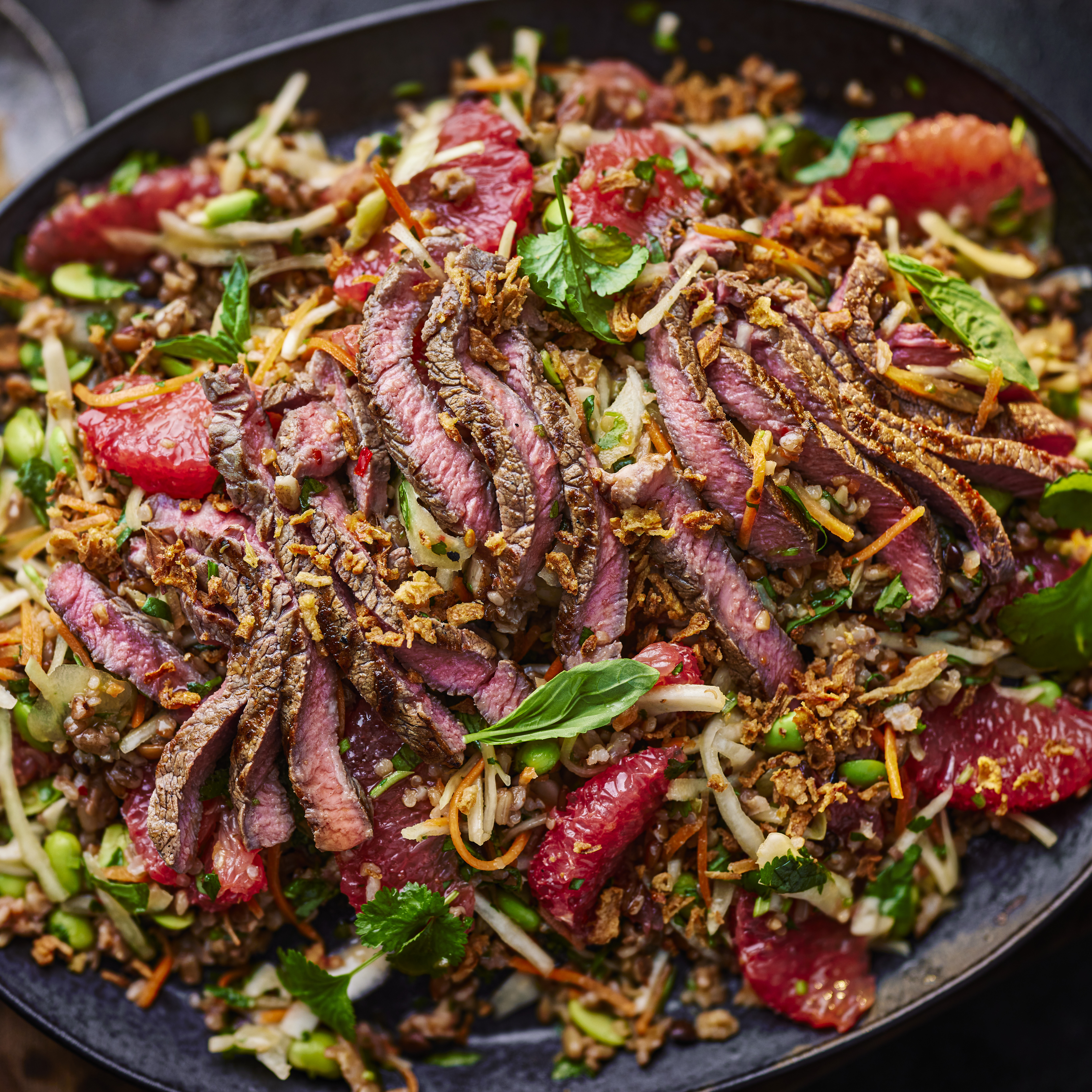Grapefruit steak salad