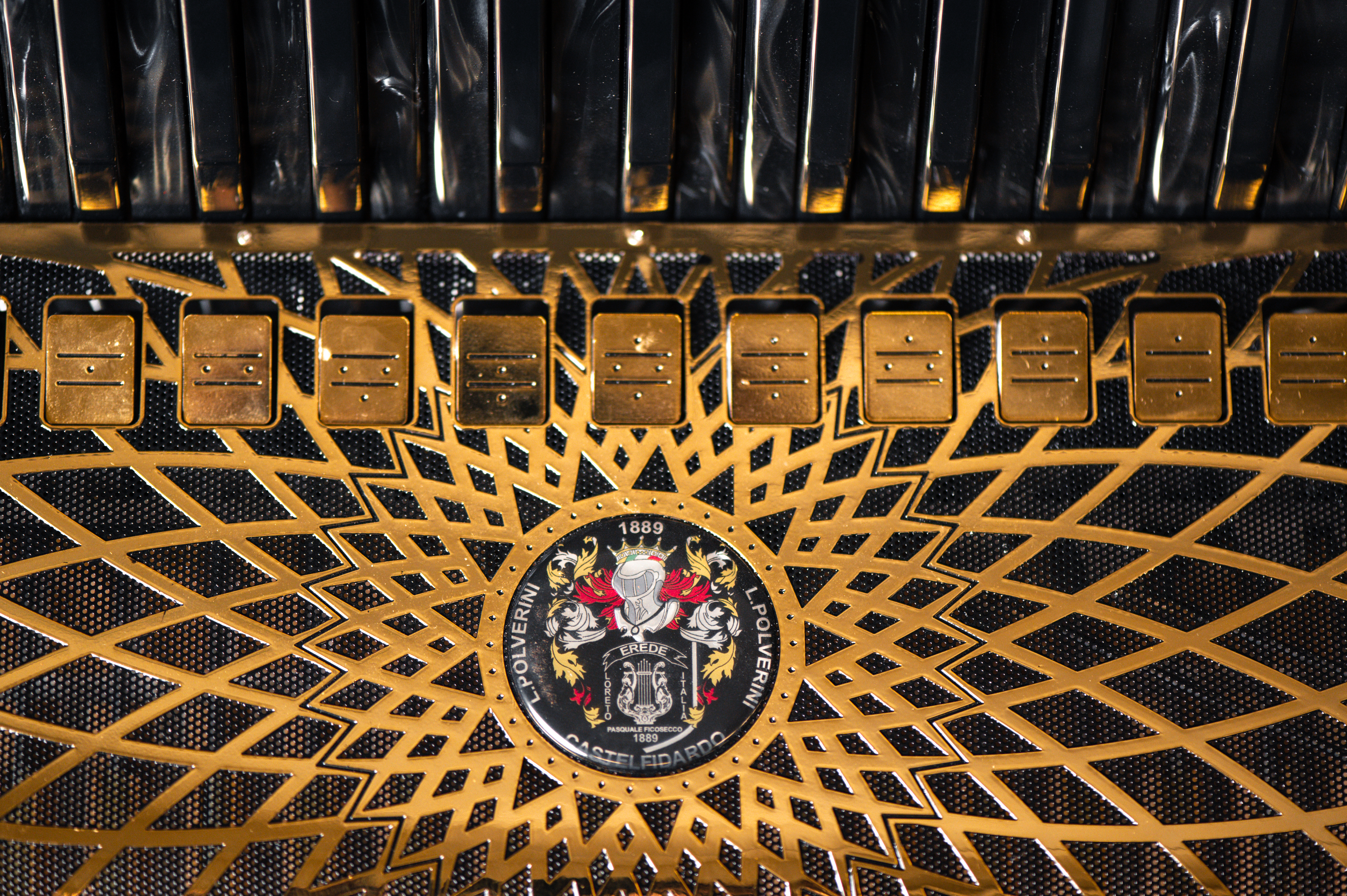 Intricate design on accordion