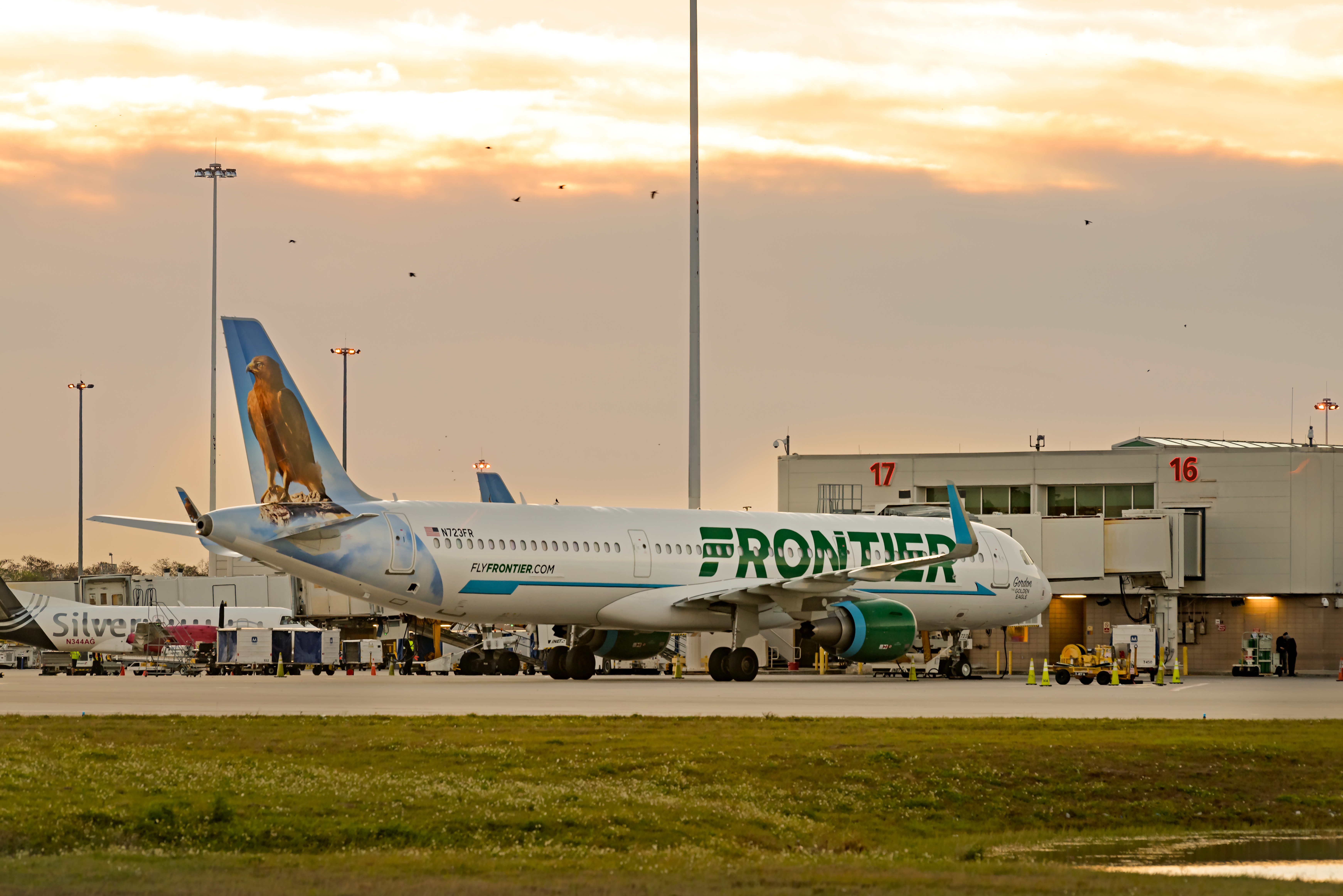 Frontier Aircraft at Gate