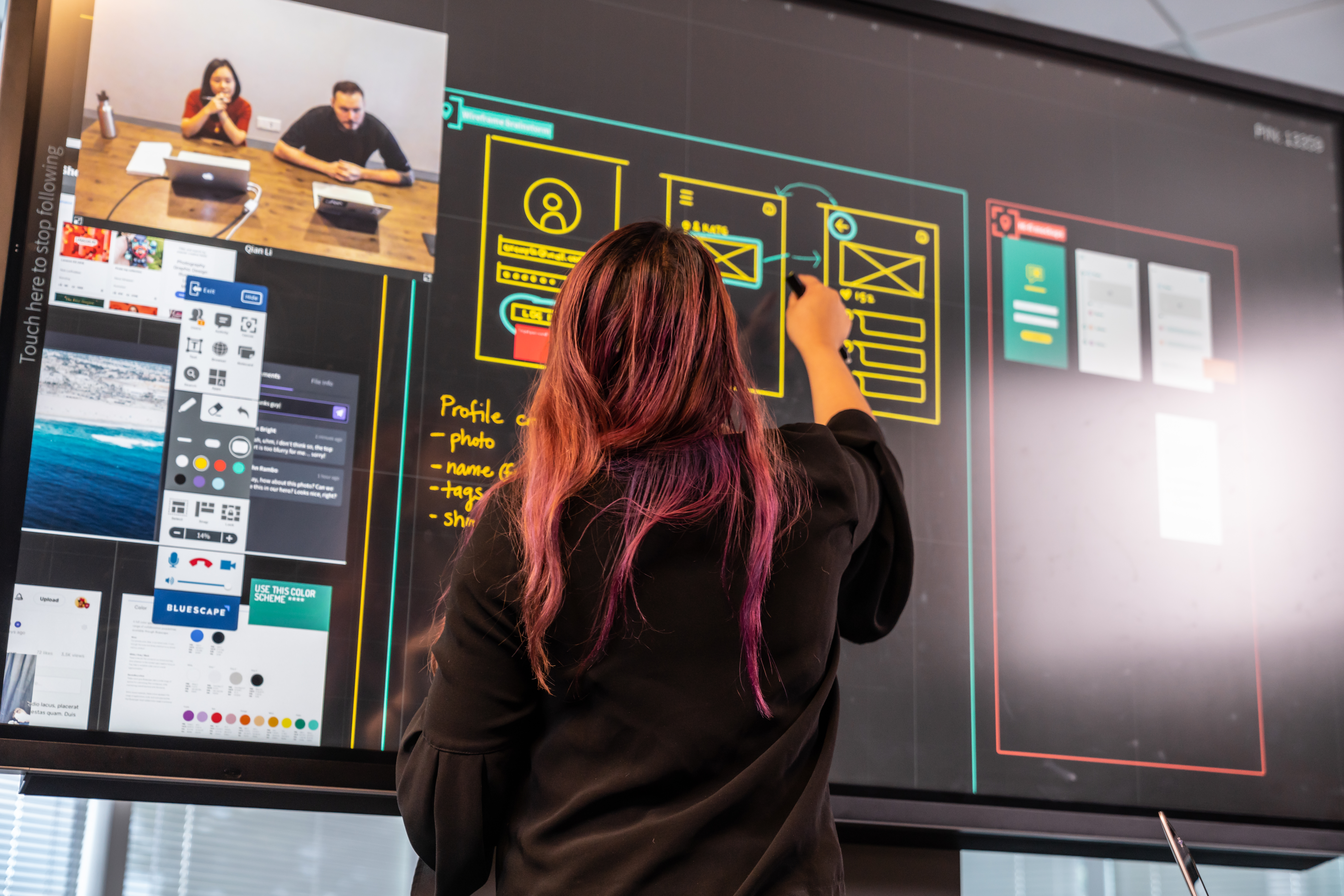 immersive collaboration with bluescape