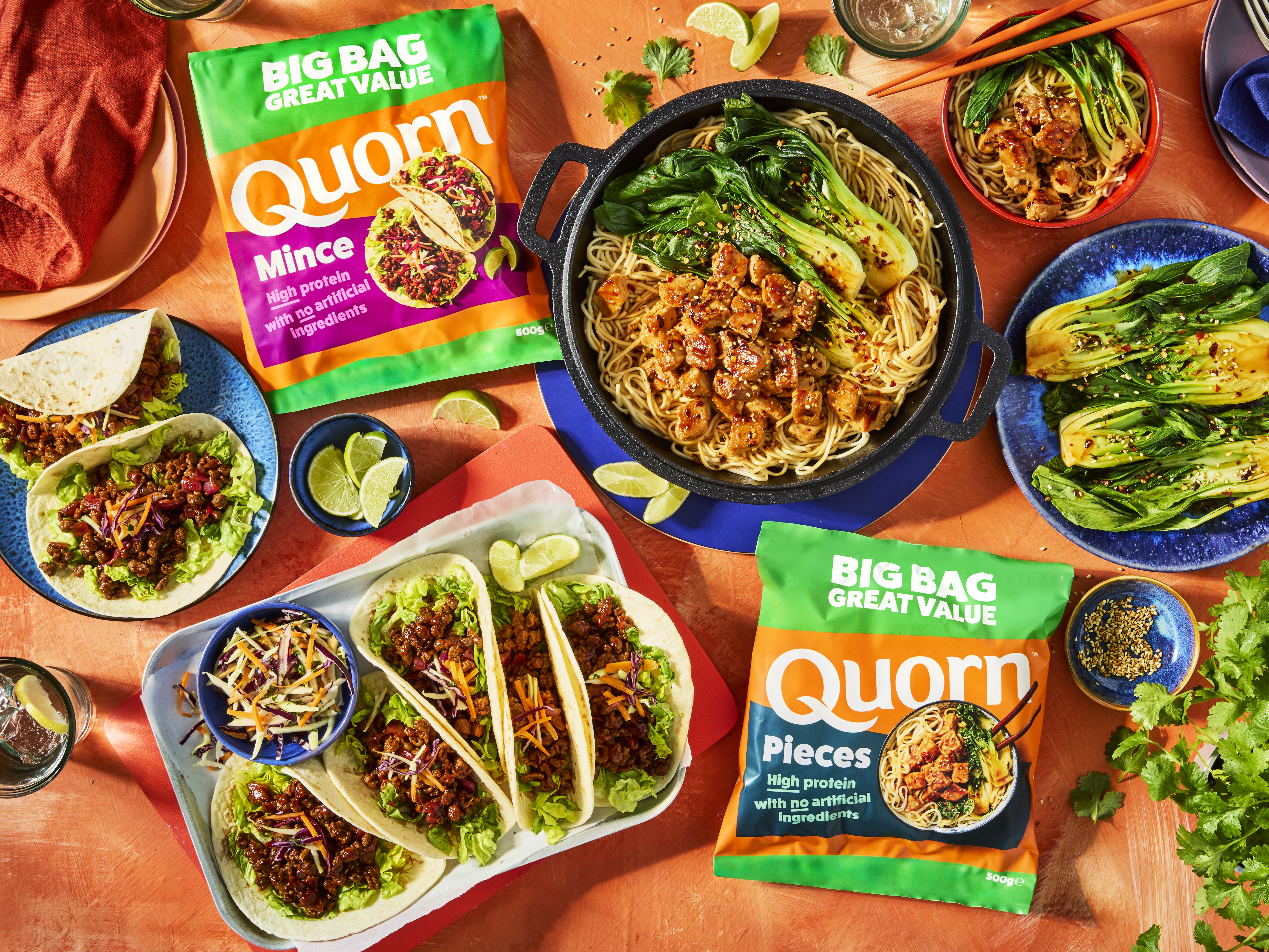 Quorn Vegetarian Mince big bag packaging.