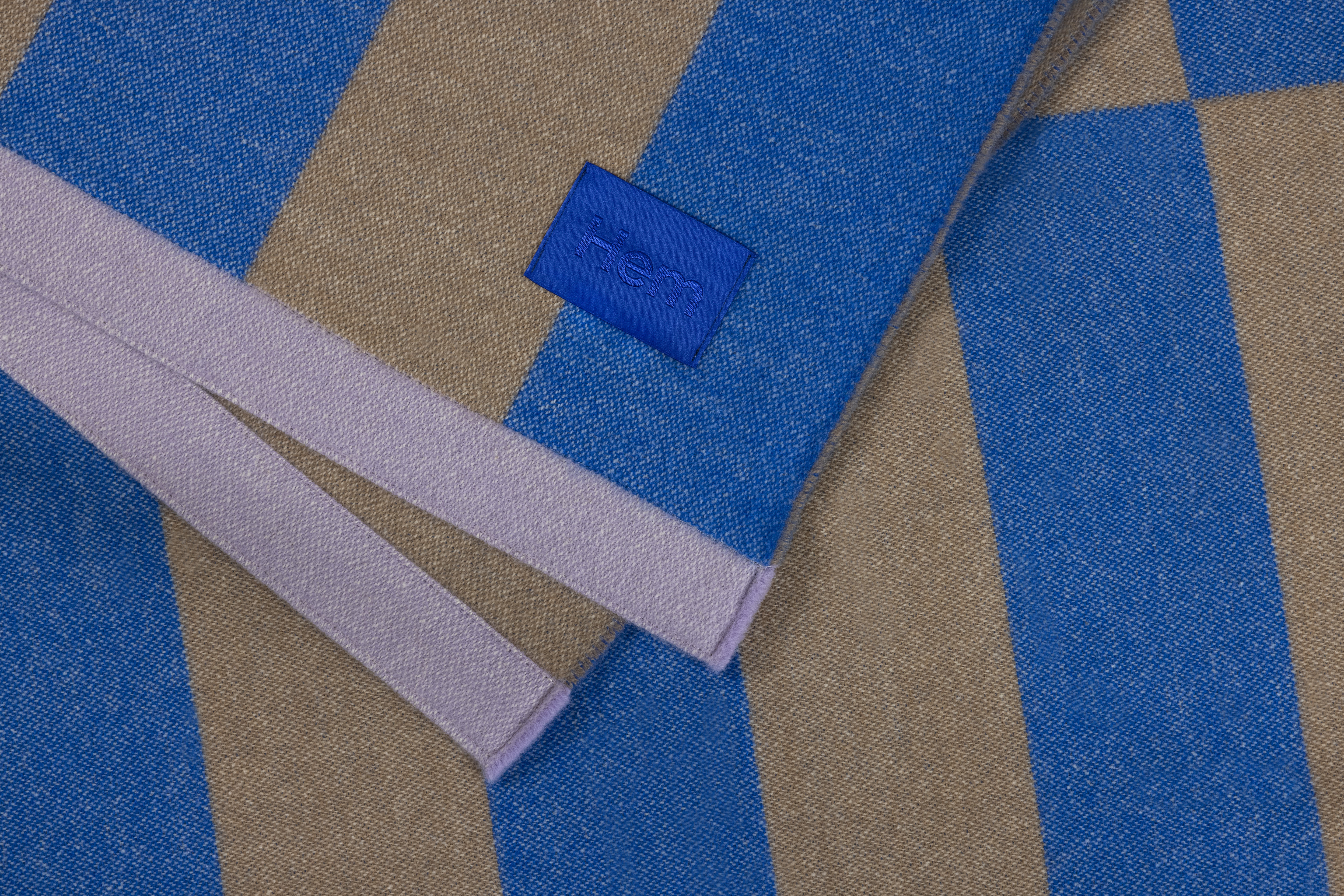 Stripe Throw, Blue / Beige, Art. no. 30540 (image 2)